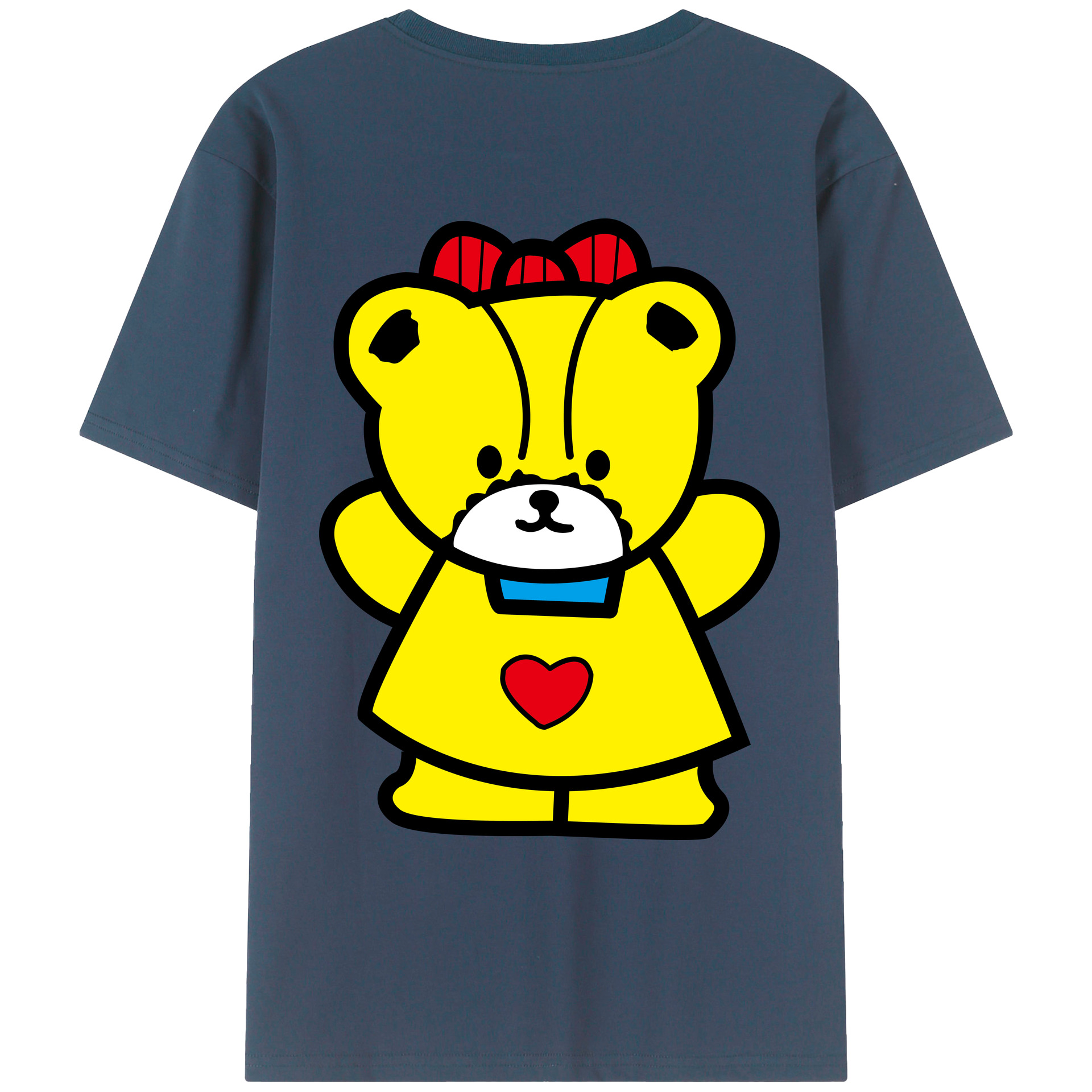 （画像用） Hello Kitty ハローキティ 綿100％ メンズ半袖Tシャツ（バックプリント） 通気性