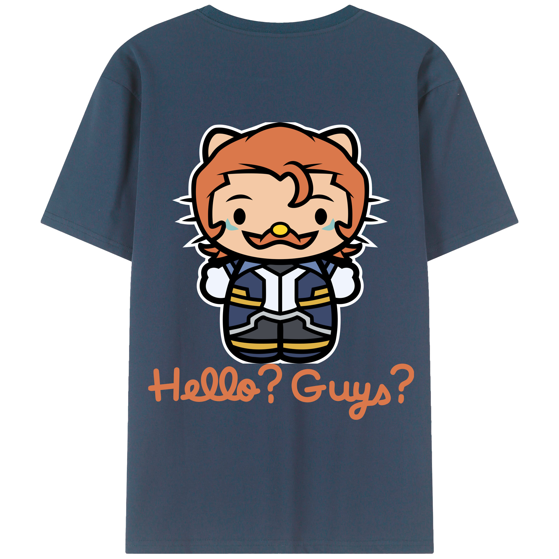 （画像用） Hello Kitty ハローキティ 綿100％ メンズ半袖Tシャツ（バックプリント） 通気性