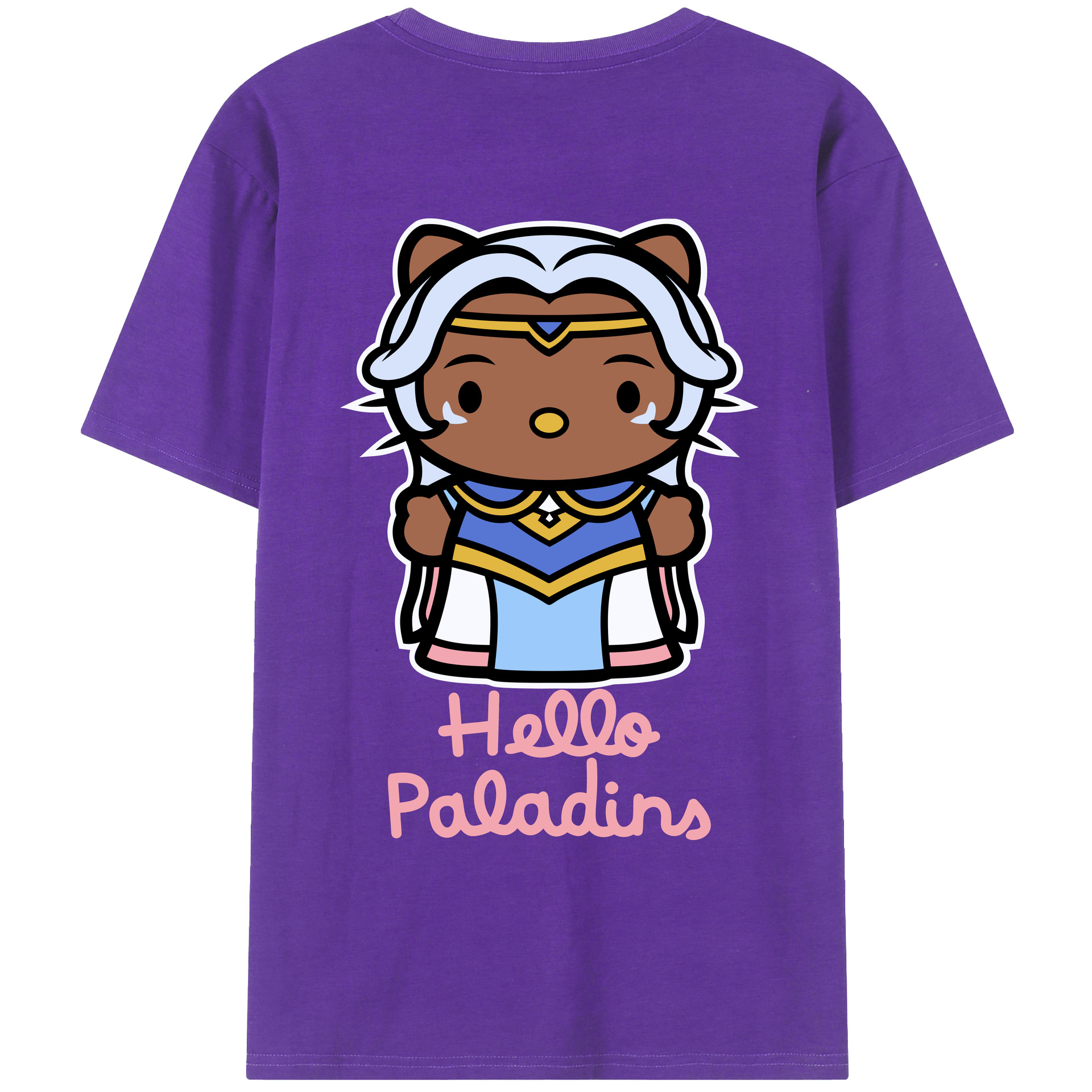 （画像用） Hello Kitty ハローキティ 綿100％ メンズ半袖Tシャツ（バックプリント） 通気性