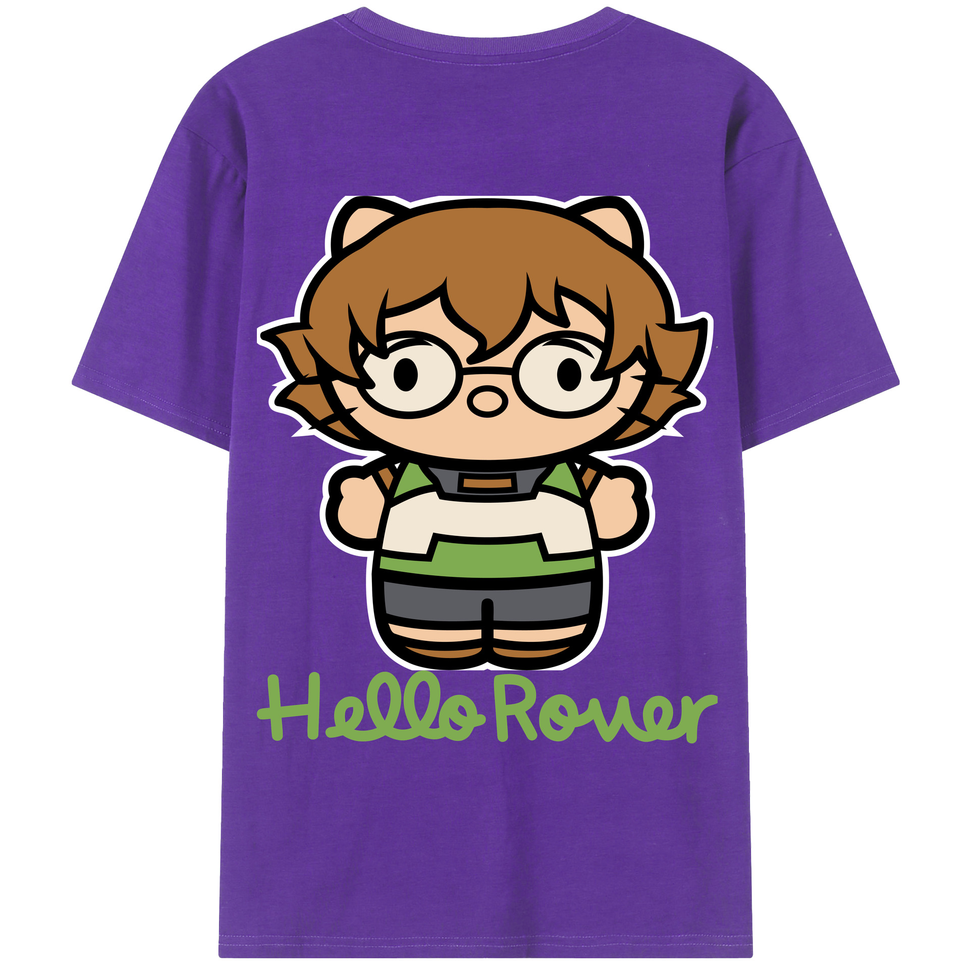 （画像用） Hello Kitty ハローキティ 綿100％ メンズ半袖Tシャツ（バックプリント） 通気性