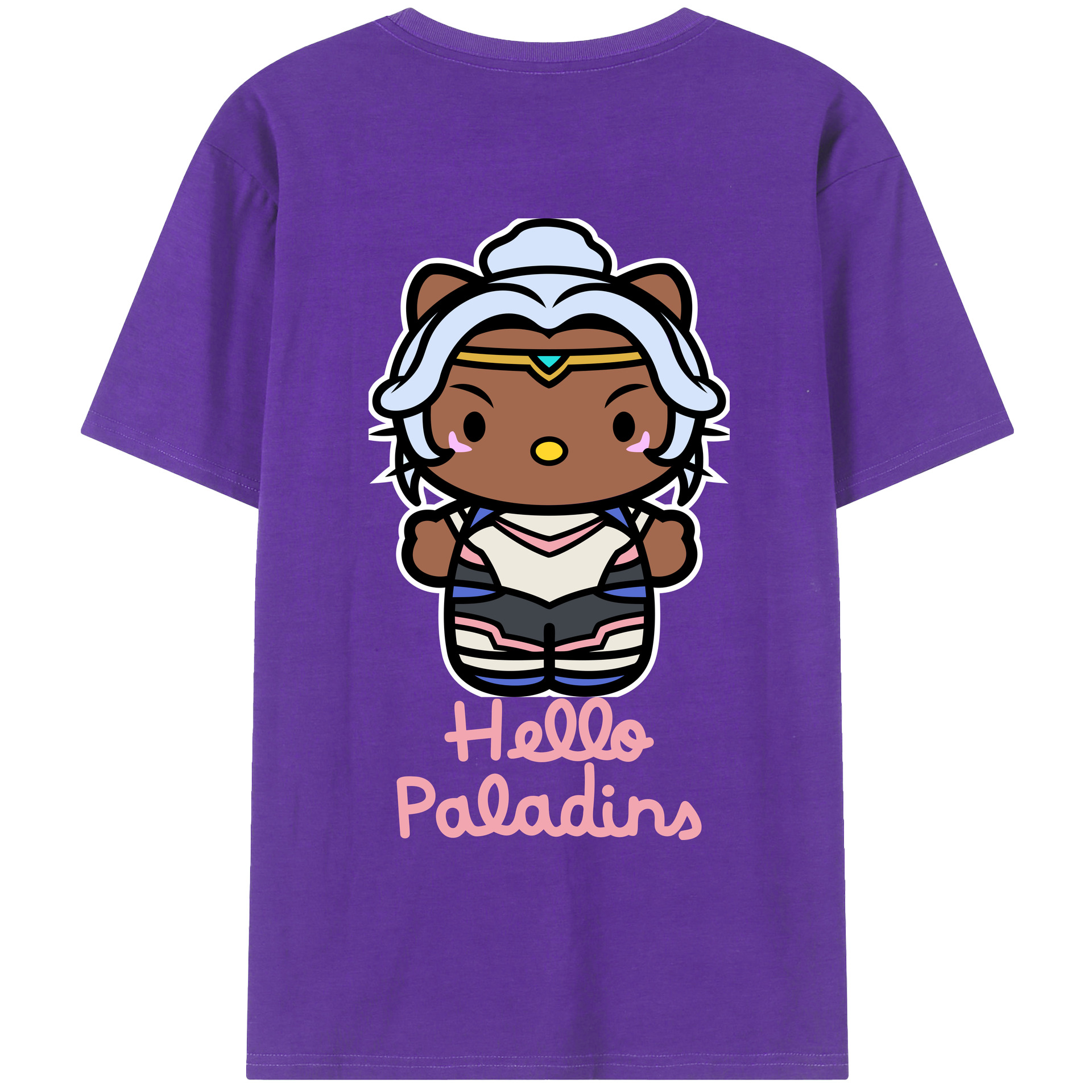 （画像用） Hello Kitty ハローキティ 綿100％ メンズ半袖Tシャツ（バックプリント） 通気性