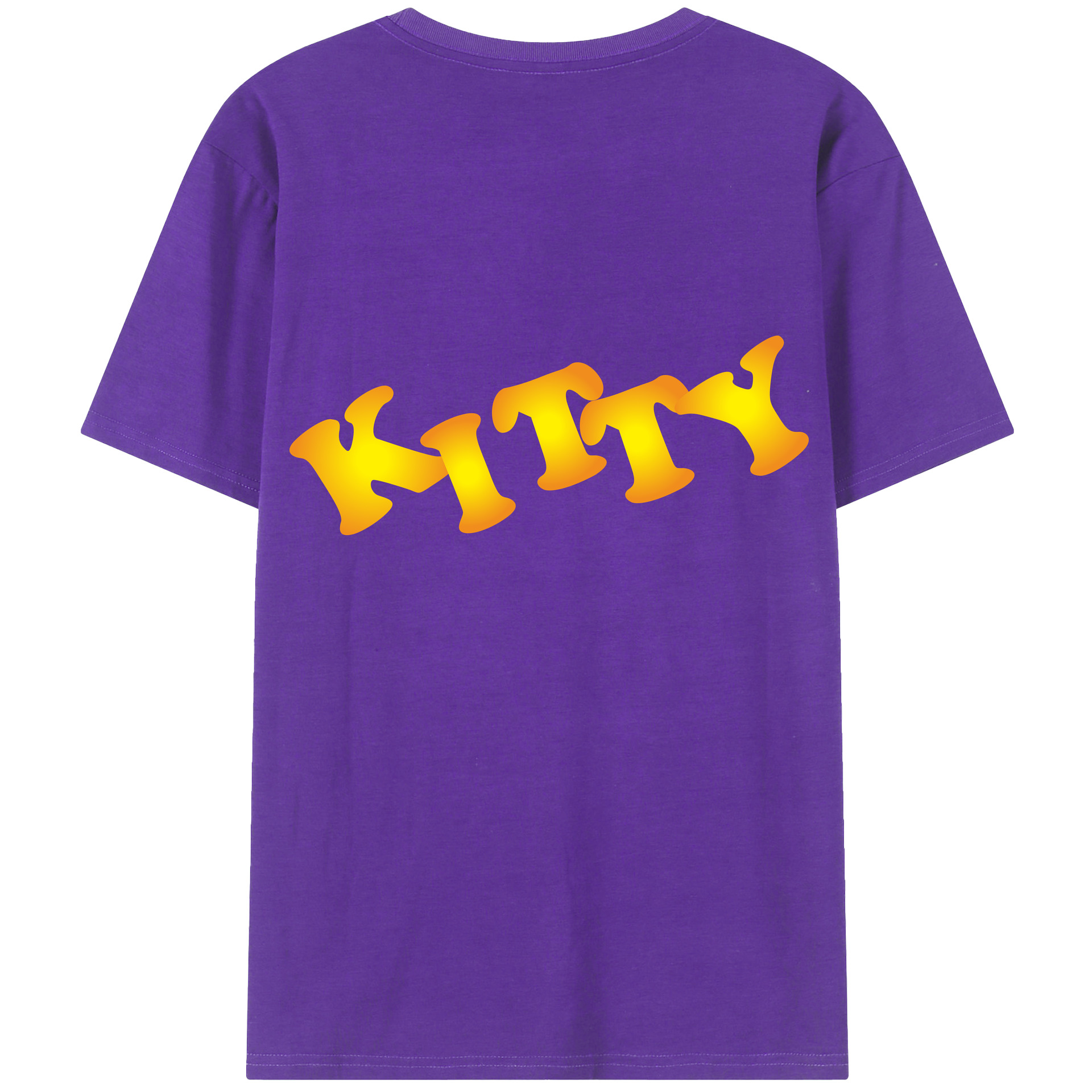 （画像用） Hello Kitty ハローキティ 綿100％ メンズ半袖Tシャツ（バックプリント） 通気性