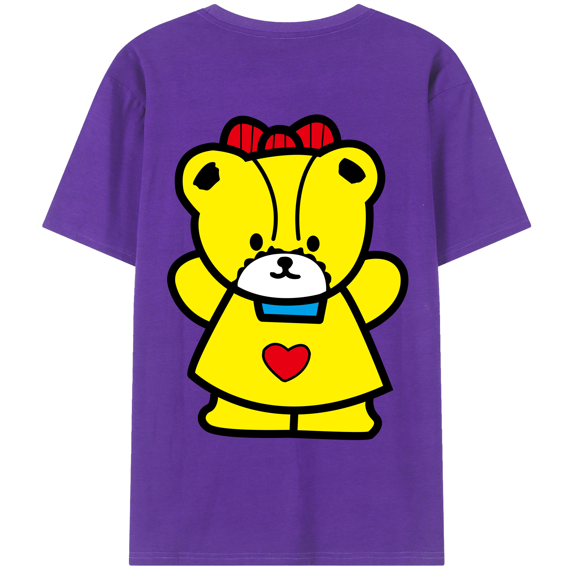 （画像用） Hello Kitty ハローキティ 綿100％ メンズ半袖Tシャツ（バックプリント） 通気性