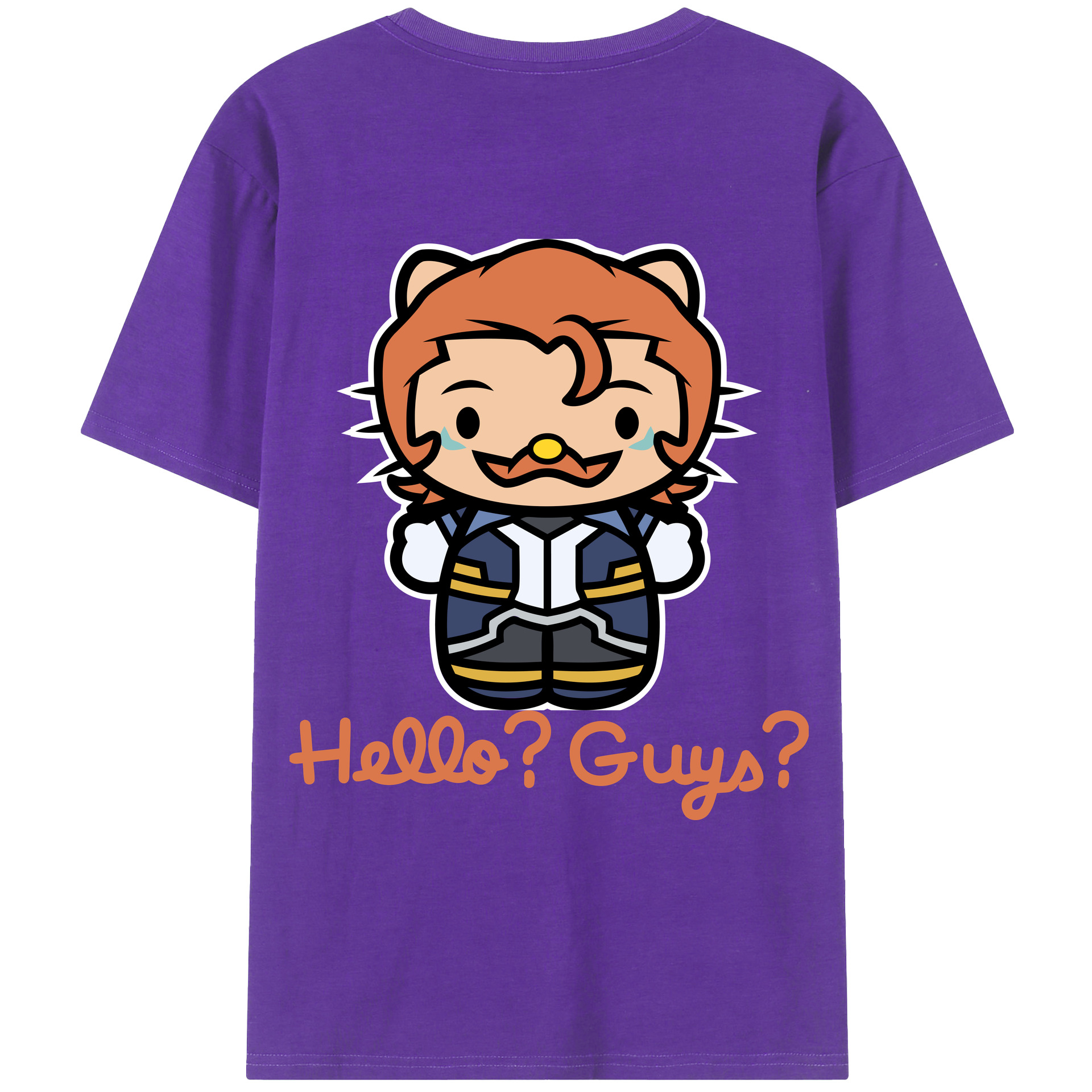 （画像用） Hello Kitty ハローキティ 綿100％ メンズ半袖Tシャツ（バックプリント） 通気性