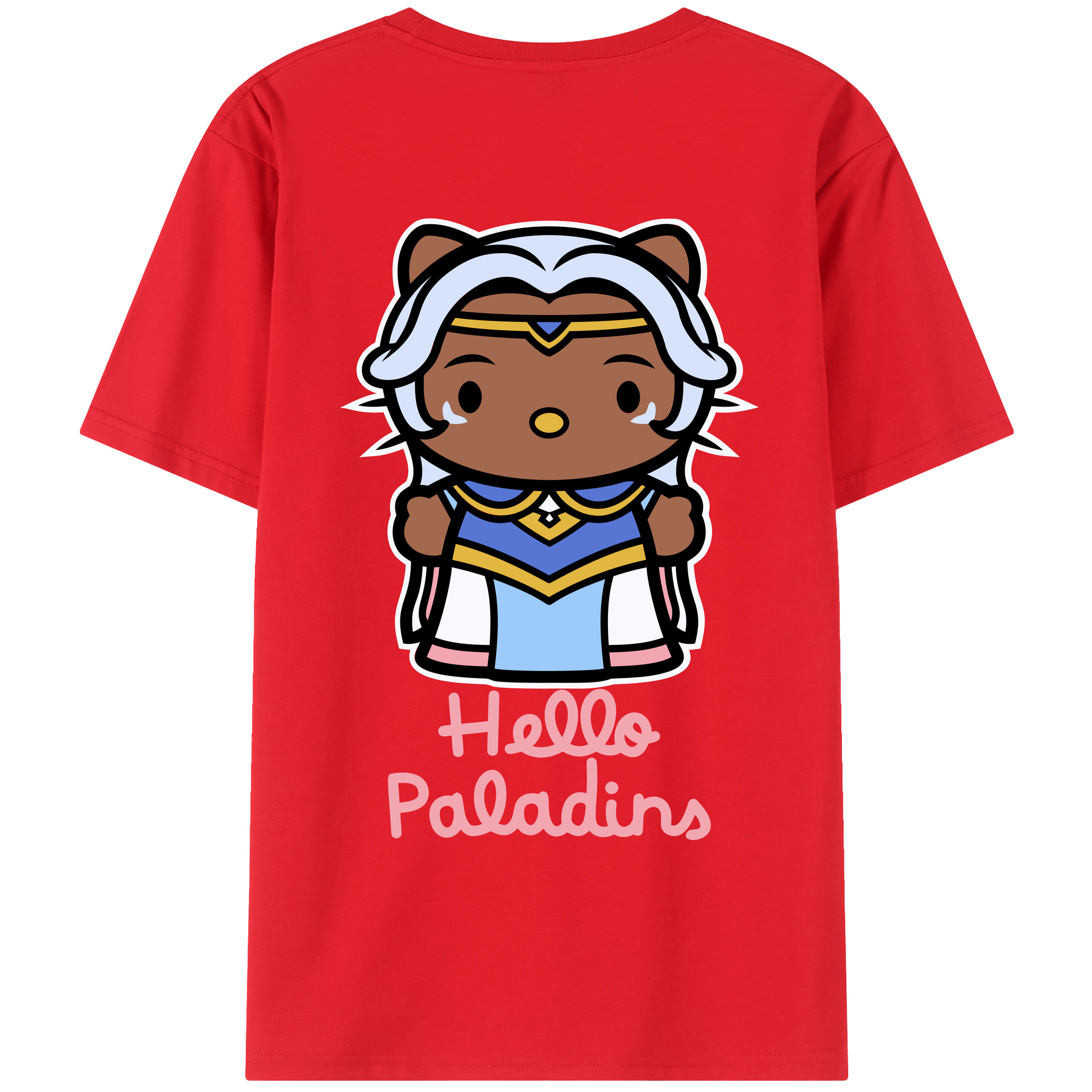（画像用） Hello Kitty ハローキティ 綿100％ メンズ半袖Tシャツ（バックプリント） 通気性