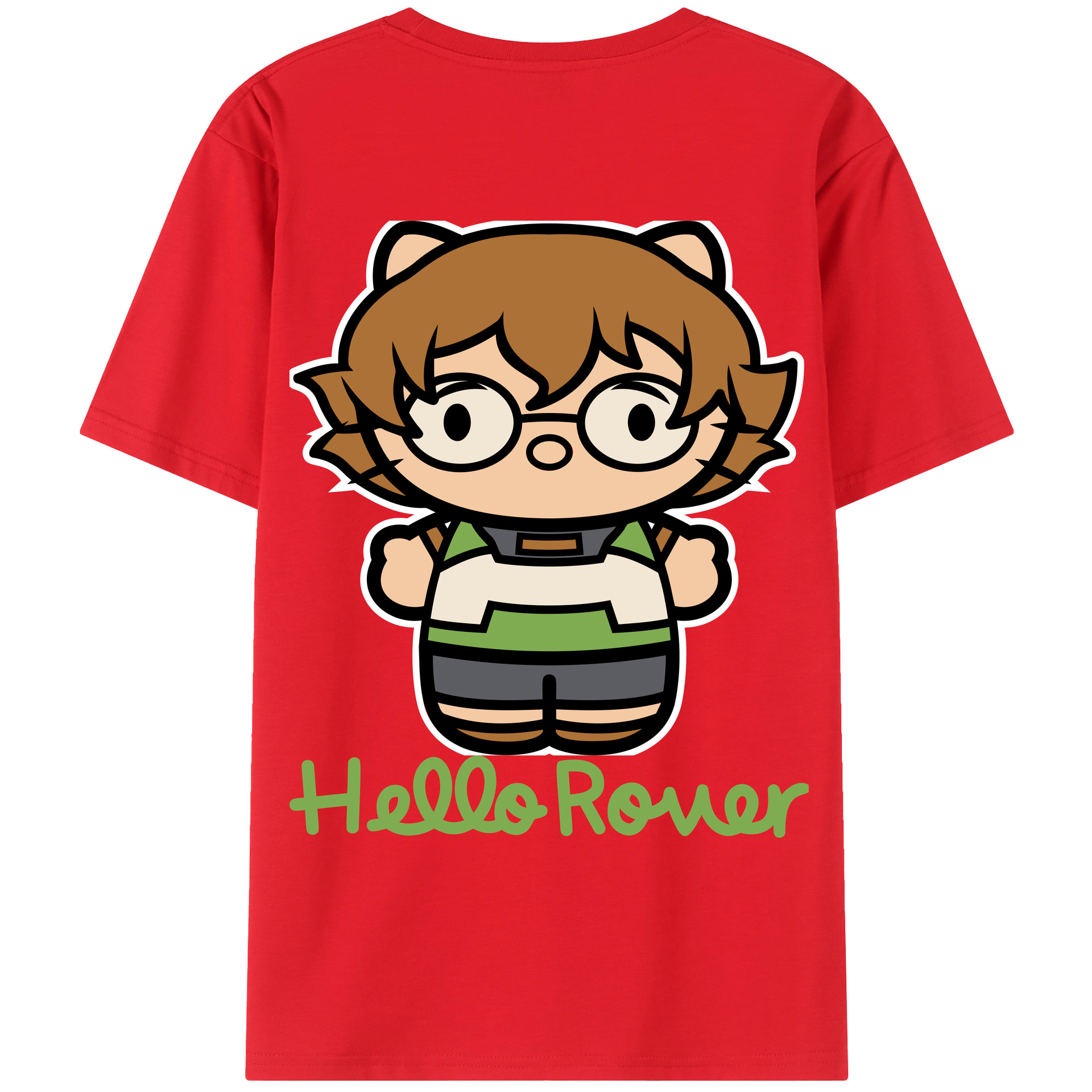 （画像用） Hello Kitty ハローキティ 綿100％ メンズ半袖Tシャツ（バックプリント） 通気性