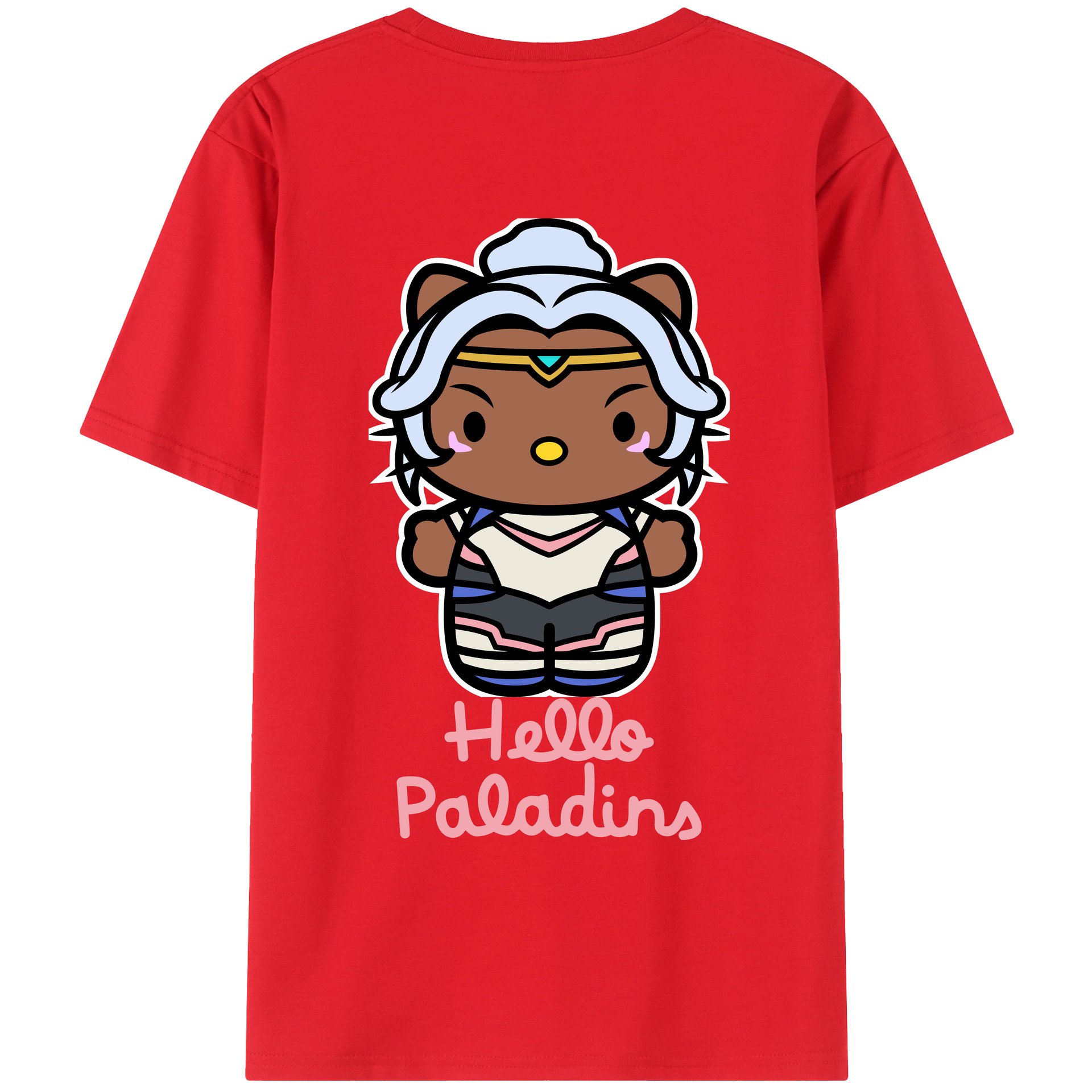 （画像用） Hello Kitty ハローキティ 綿100％ メンズ半袖Tシャツ（バックプリント） 通気性