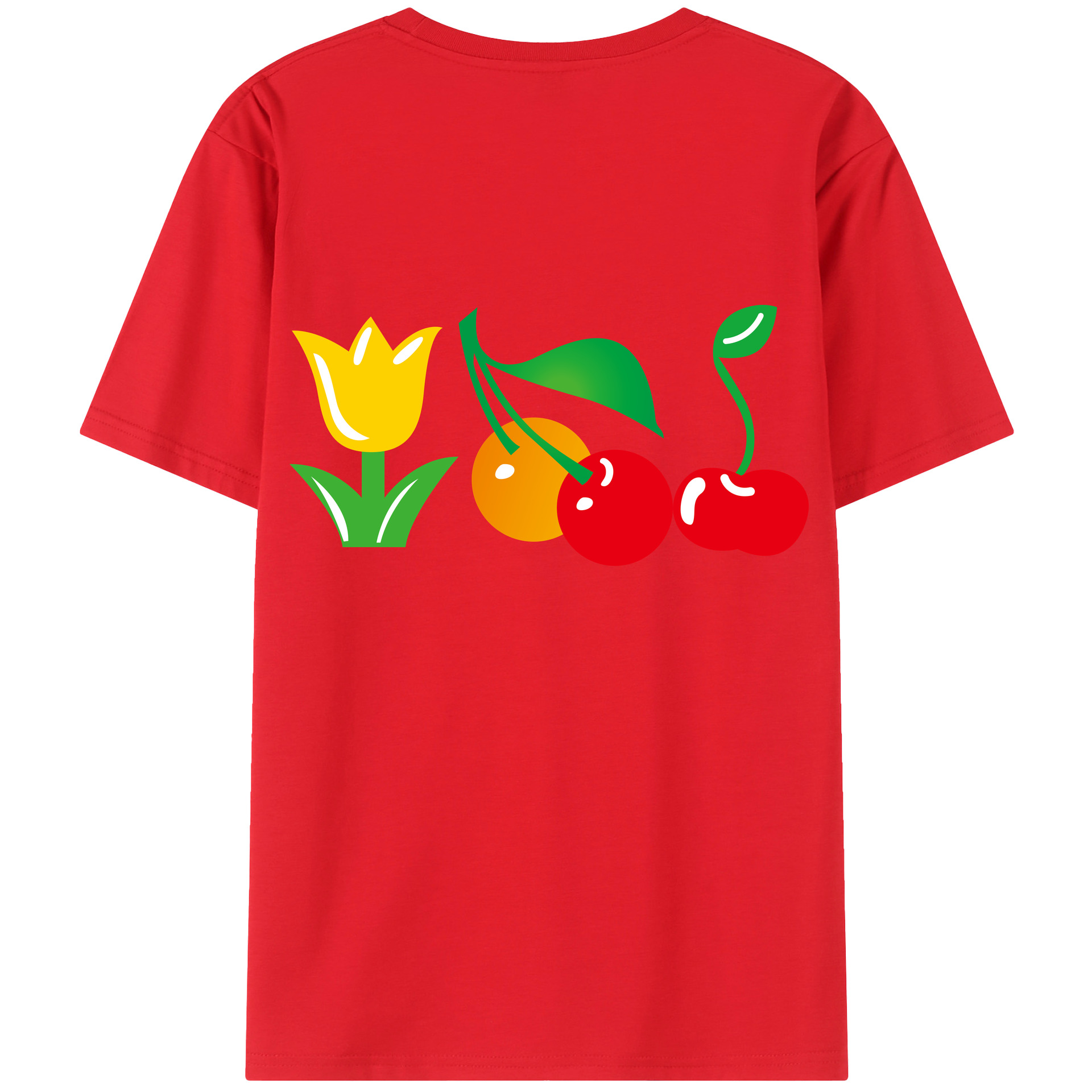 （画像用） Hello Kitty ハローキティ 綿100％ メンズ半袖Tシャツ（バックプリント） 通気性