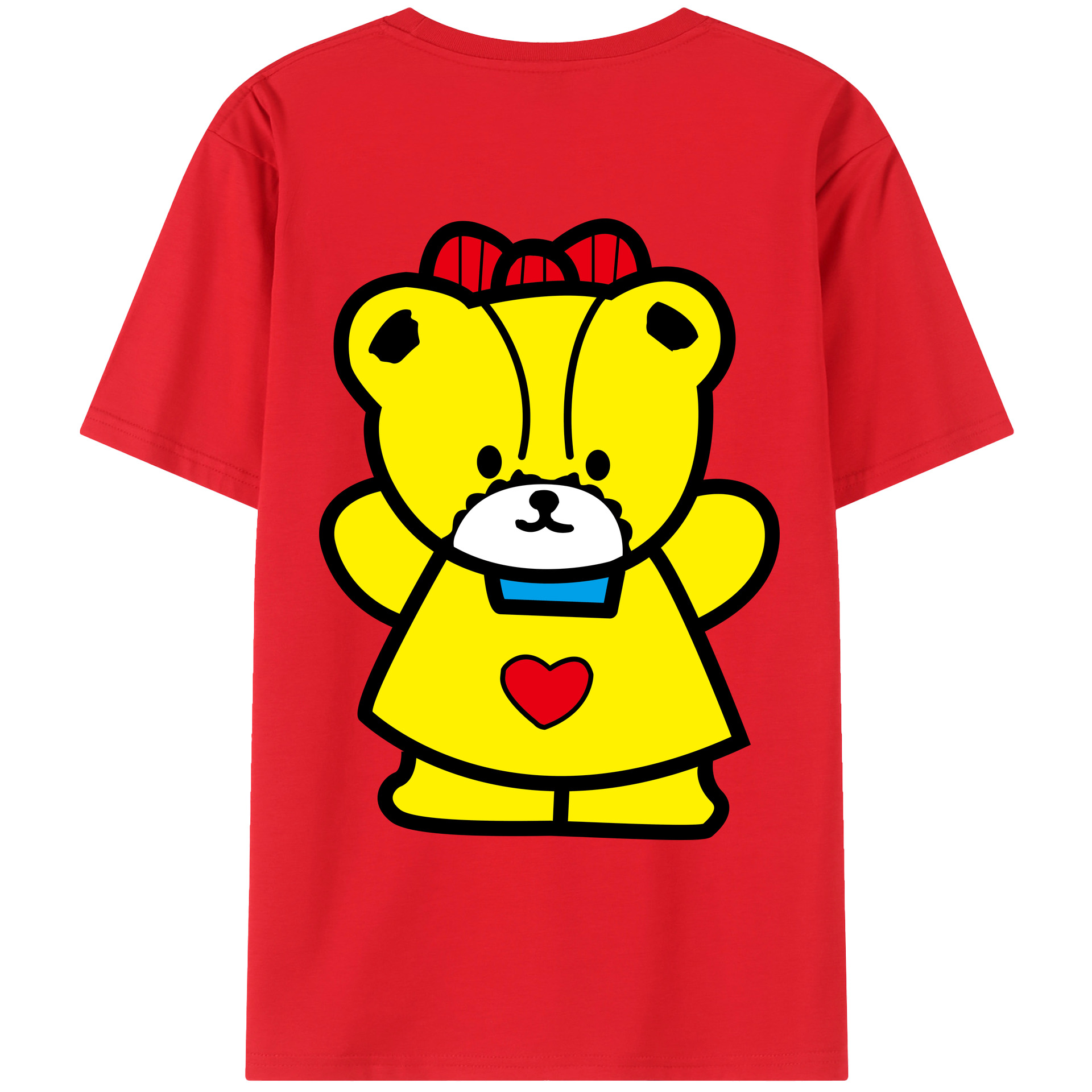 （画像用） Hello Kitty ハローキティ 綿100％ メンズ半袖Tシャツ（バックプリント） 通気性