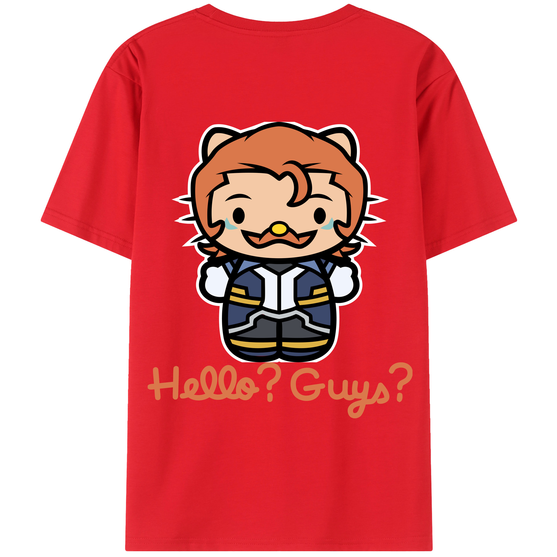 （画像用） Hello Kitty ハローキティ 綿100％ メンズ半袖Tシャツ（バックプリント） 通気性