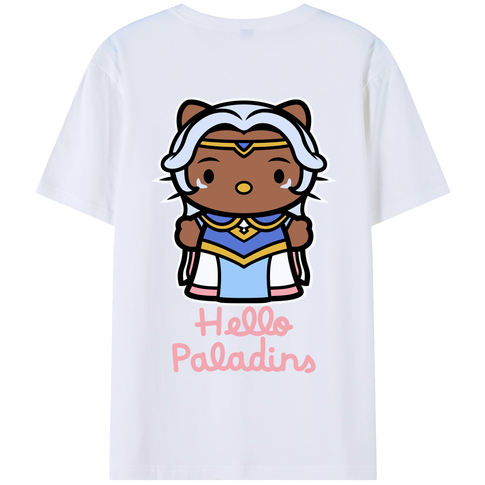 （画像用） Hello Kitty ハローキティ 綿100％ メンズ半袖Tシャツ（バックプリント） 通気性
