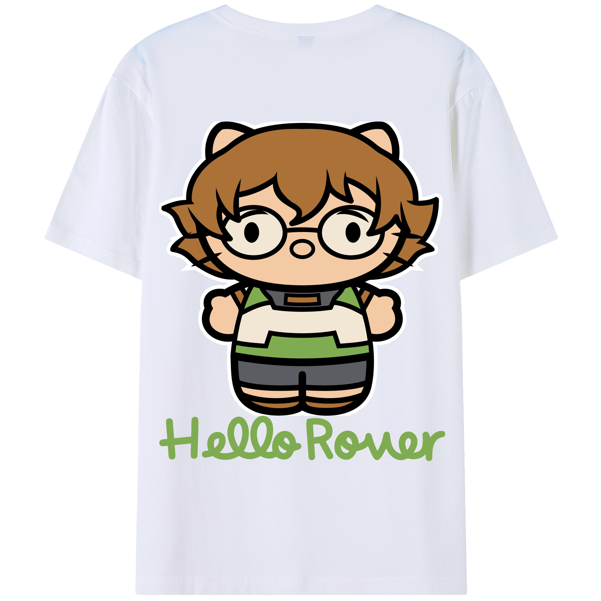 （画像用） Hello Kitty ハローキティ 綿100％ メンズ半袖Tシャツ（バックプリント） 通気性
