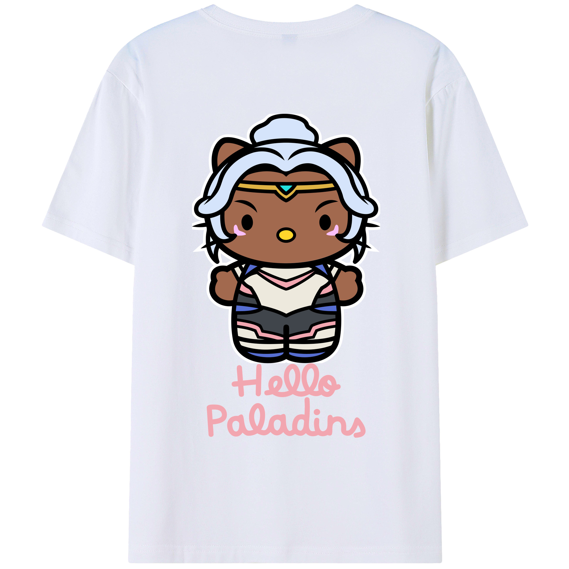 （画像用） Hello Kitty ハローキティ 綿100％ メンズ半袖Tシャツ（バックプリント） 通気性