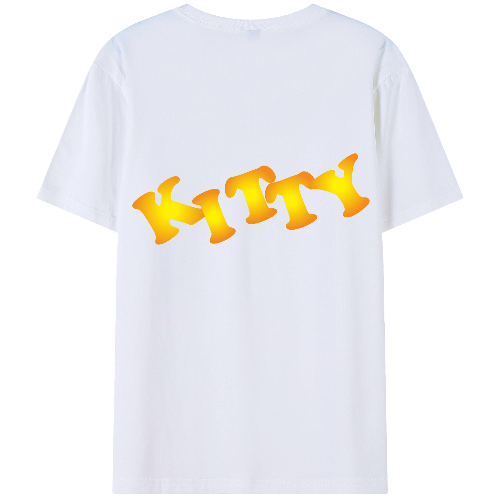 （画像用） Hello Kitty ハローキティ 綿100％ メンズ半袖Tシャツ（バックプリント） 通気性