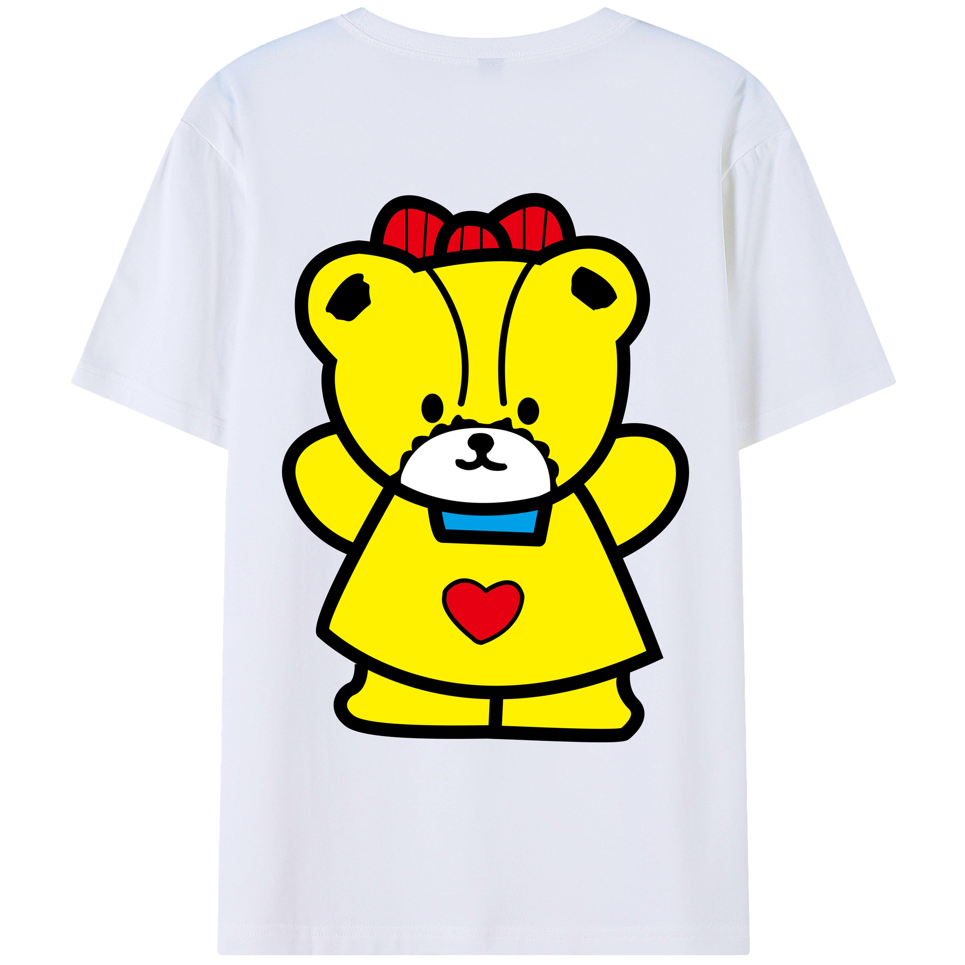 （画像用） Hello Kitty ハローキティ 綿100％ メンズ半袖Tシャツ（バックプリント） 通気性