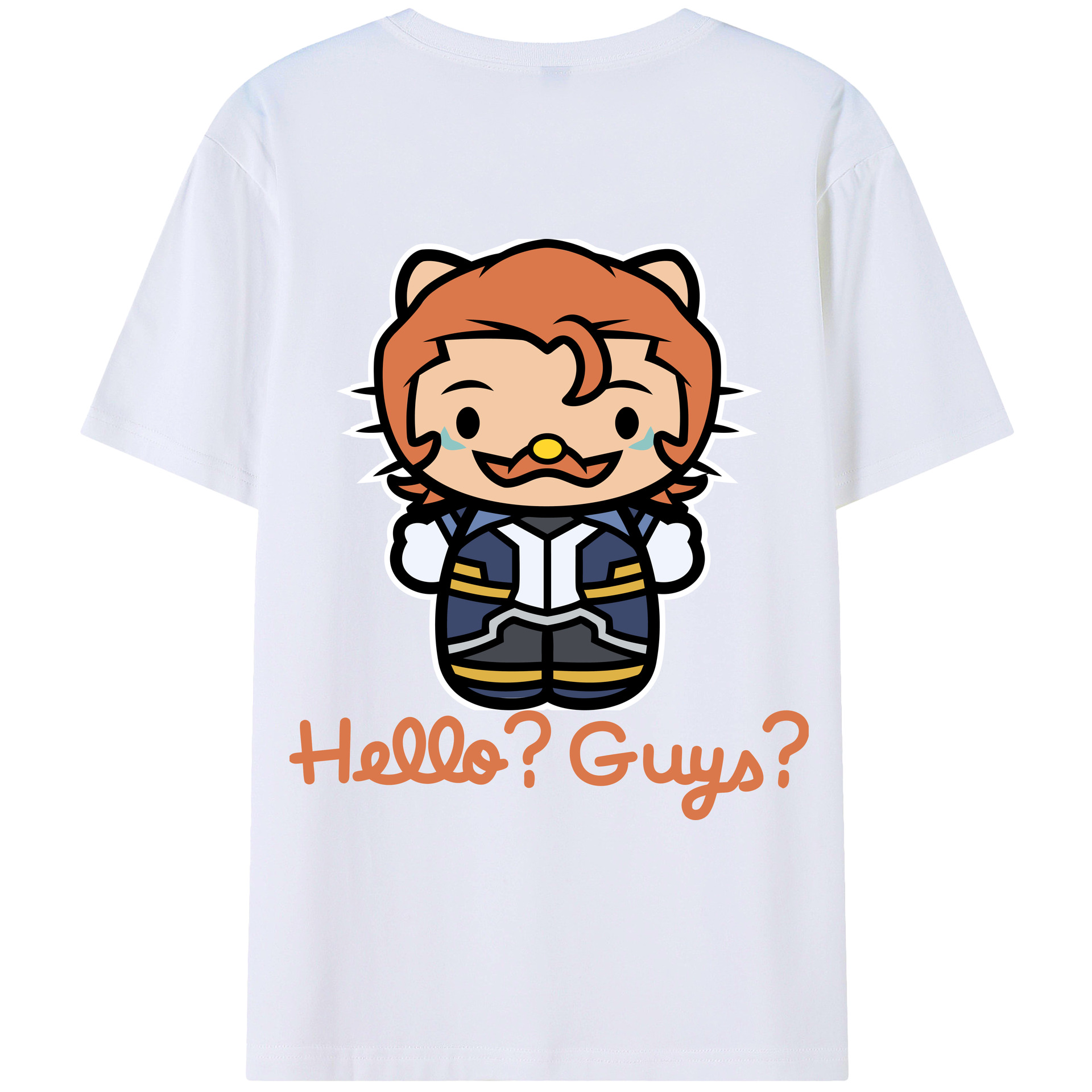 （画像用） Hello Kitty ハローキティ 綿100％ メンズ半袖Tシャツ（バックプリント） 通気性