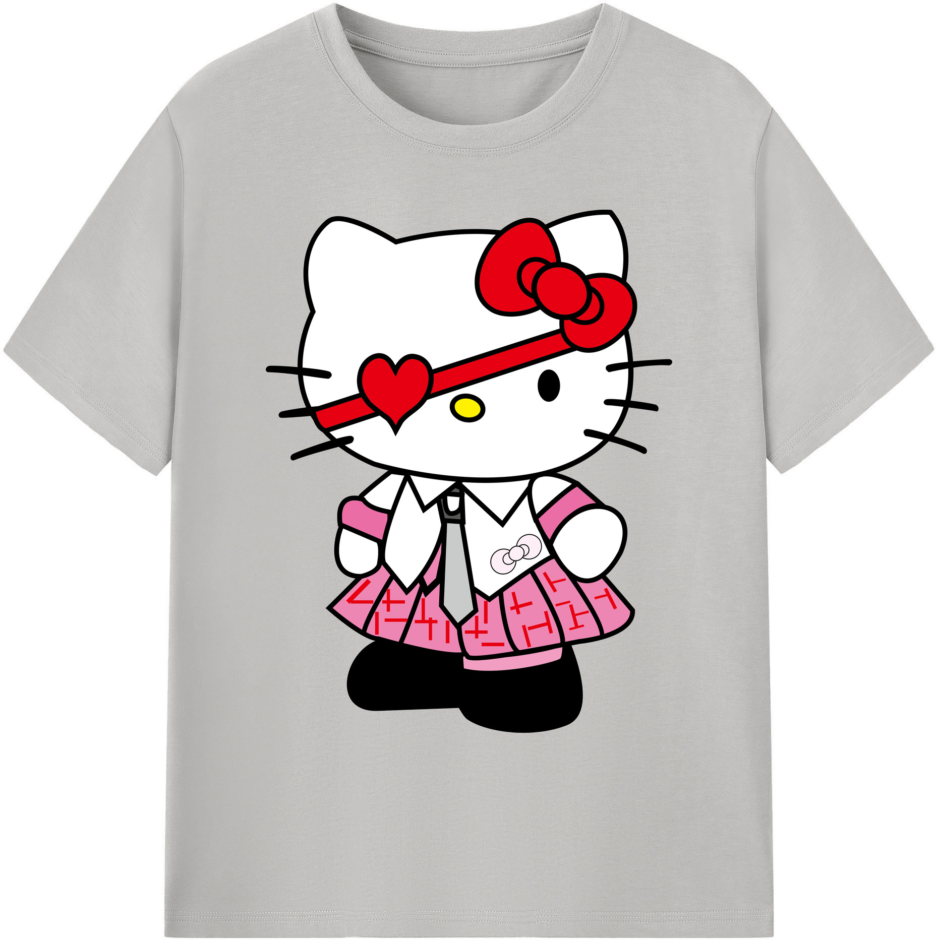 （画像用） Hello Kitty ハローキティ 綿100％ メンズ半袖Tシャツ｜肌触りやわらか＆通気性