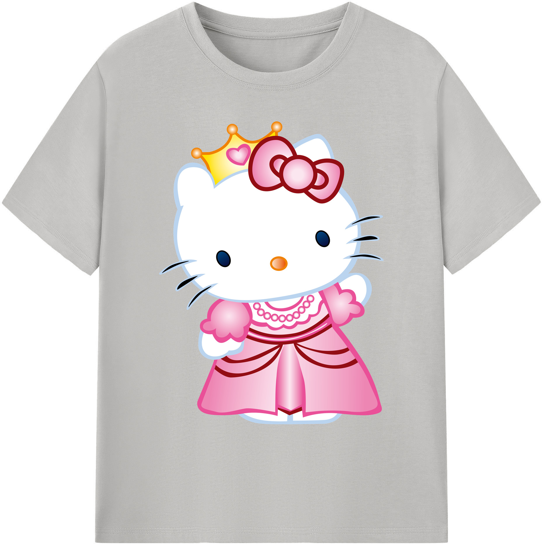 （画像用） Hello Kitty ハローキティ 綿100％ メンズ半袖Tシャツ｜肌触りやわらか＆通気性