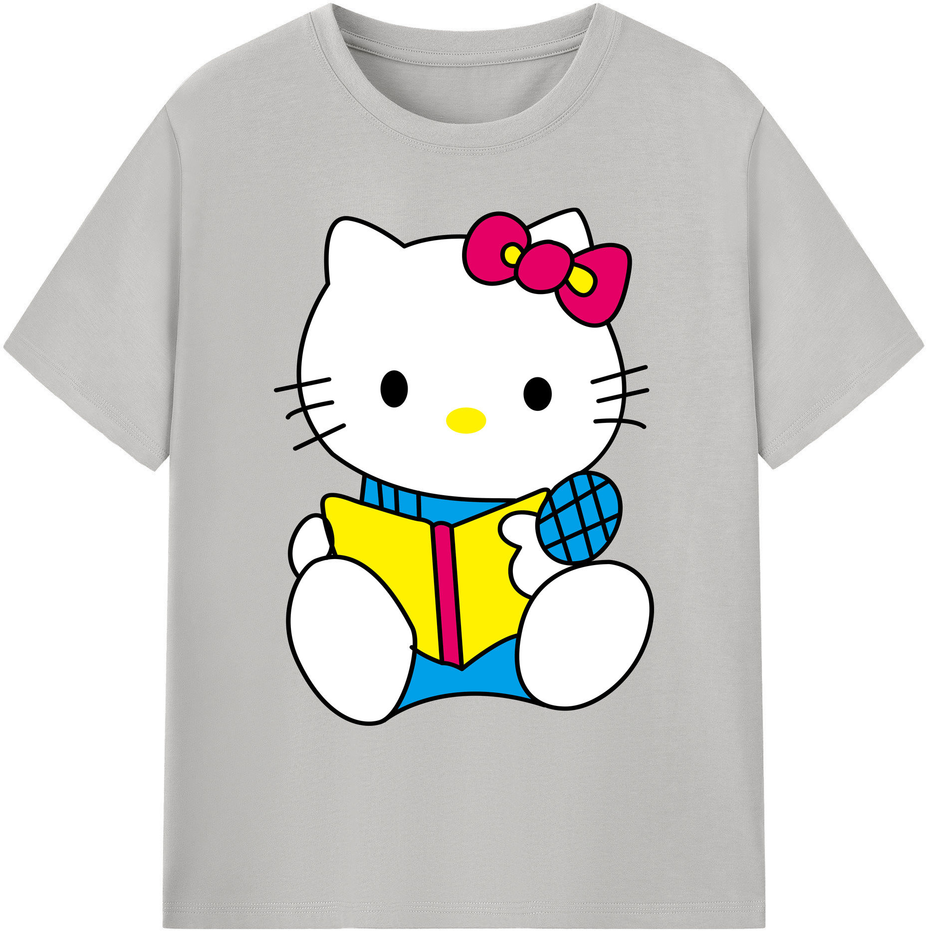 （画像用） Hello Kitty ハローキティ 綿100％ メンズ半袖Tシャツ｜肌触りやわらか＆通気性