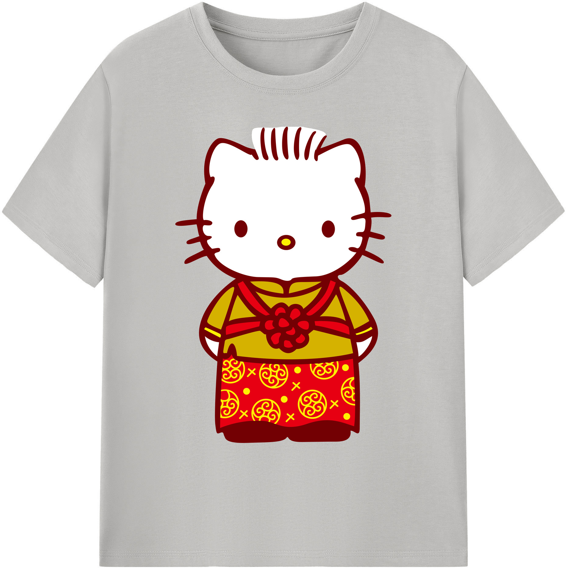 （画像用） Hello Kitty ハローキティ 綿100％ メンズ半袖Tシャツ｜肌触りやわらか＆通気性