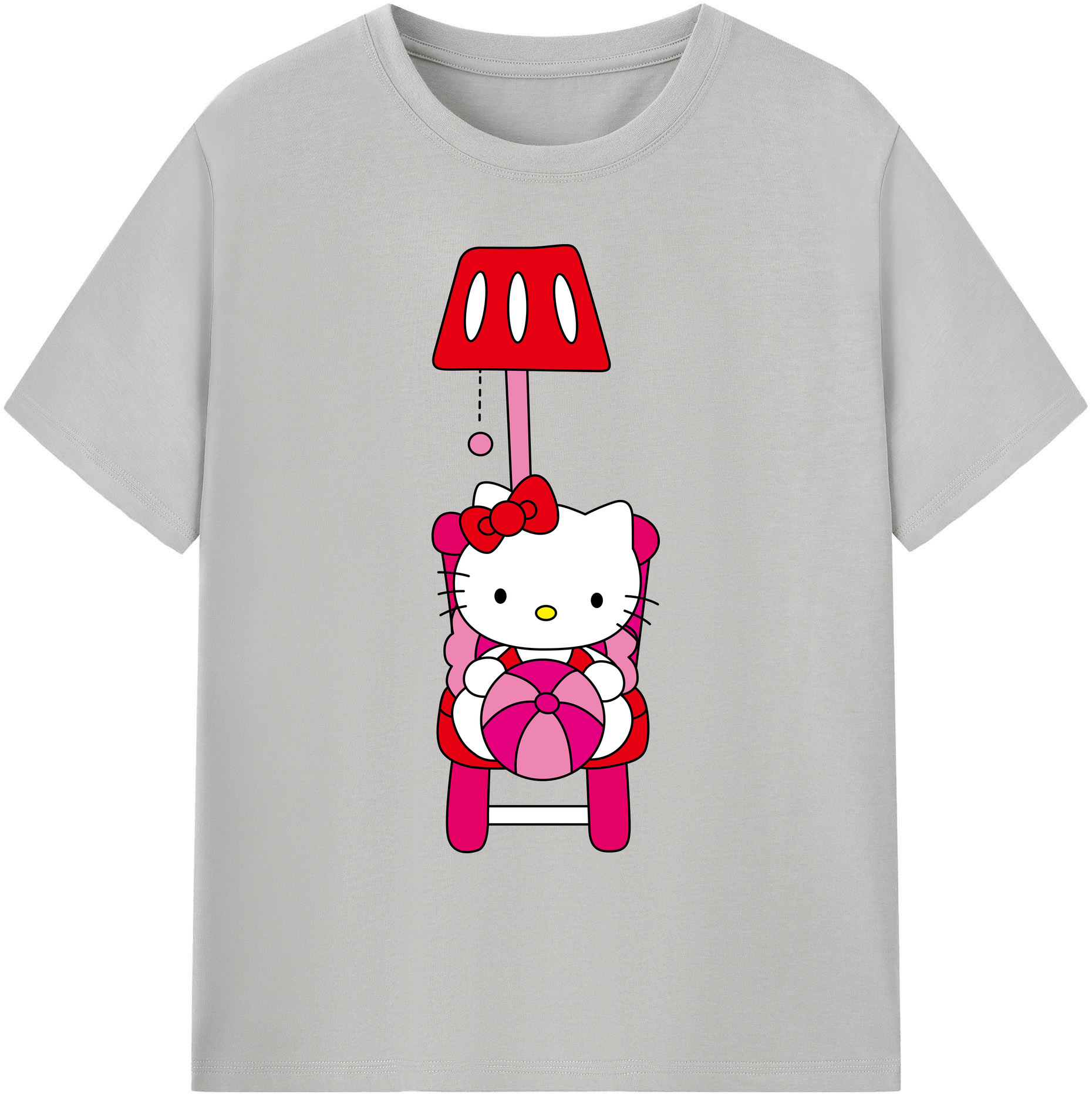 （画像用） Hello Kitty ハローキティ 綿100％ メンズ半袖Tシャツ｜肌触りやわらか＆通気性
