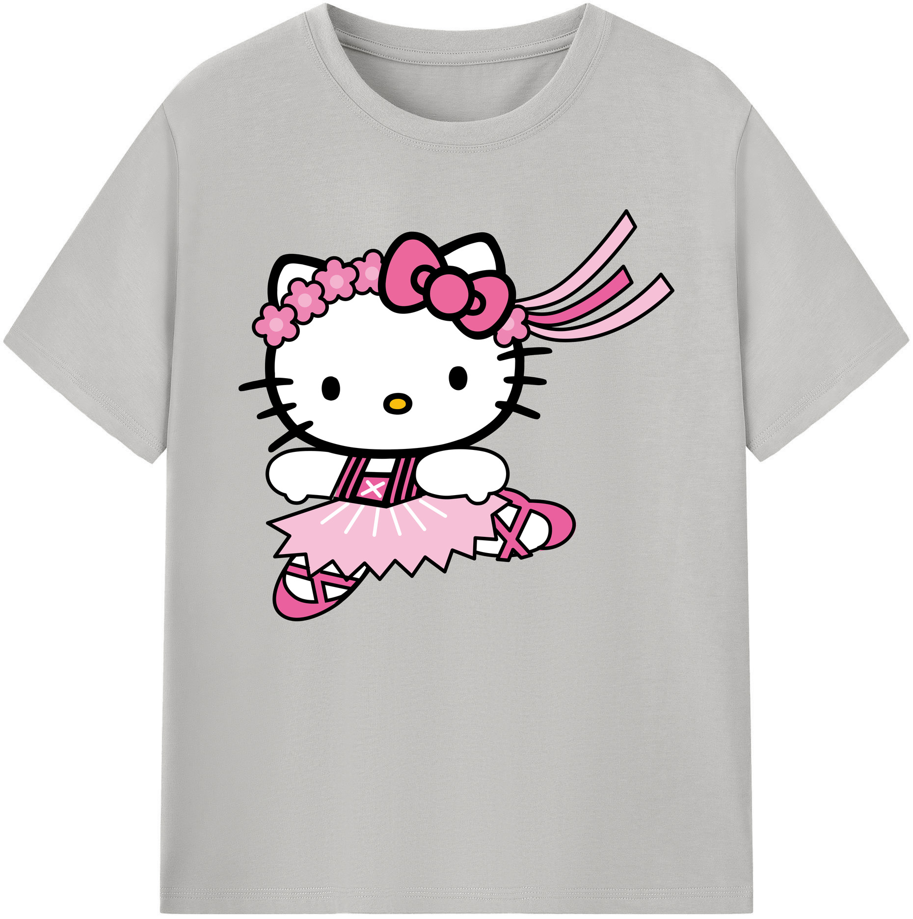 （画像用） Hello Kitty ハローキティ 綿100％ メンズ半袖Tシャツ｜肌触りやわらか＆通気性