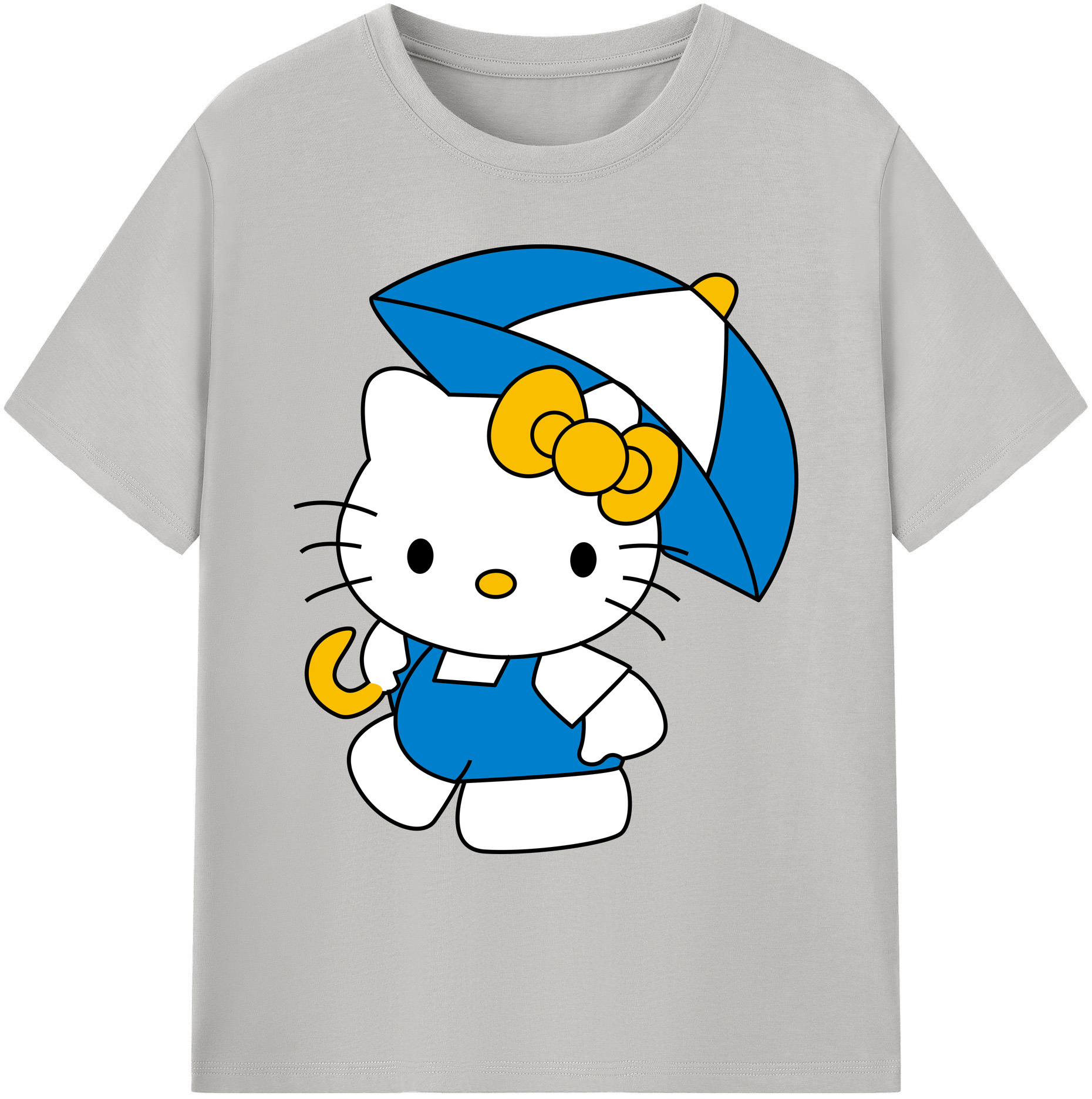 （画像用） Hello Kitty ハローキティ 綿100％ メンズ半袖Tシャツ｜肌触りやわらか＆通気性