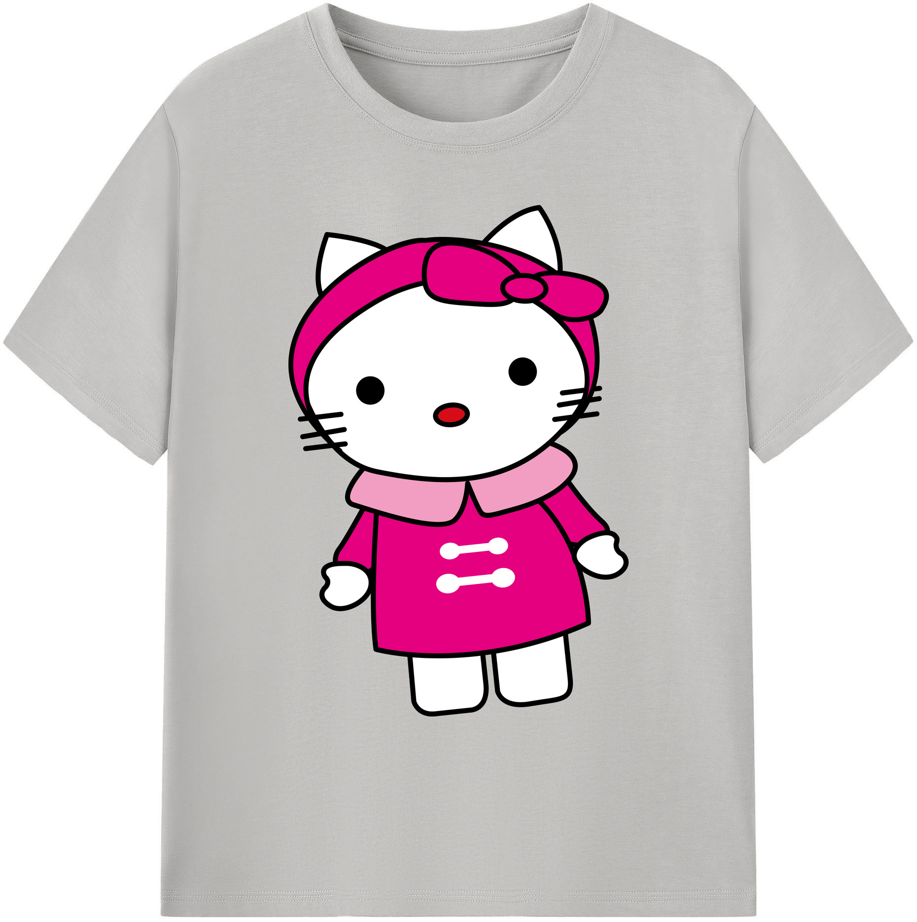 （画像用） Hello Kitty ハローキティ 綿100％ メンズ半袖Tシャツ｜肌触りやわらか＆通気性