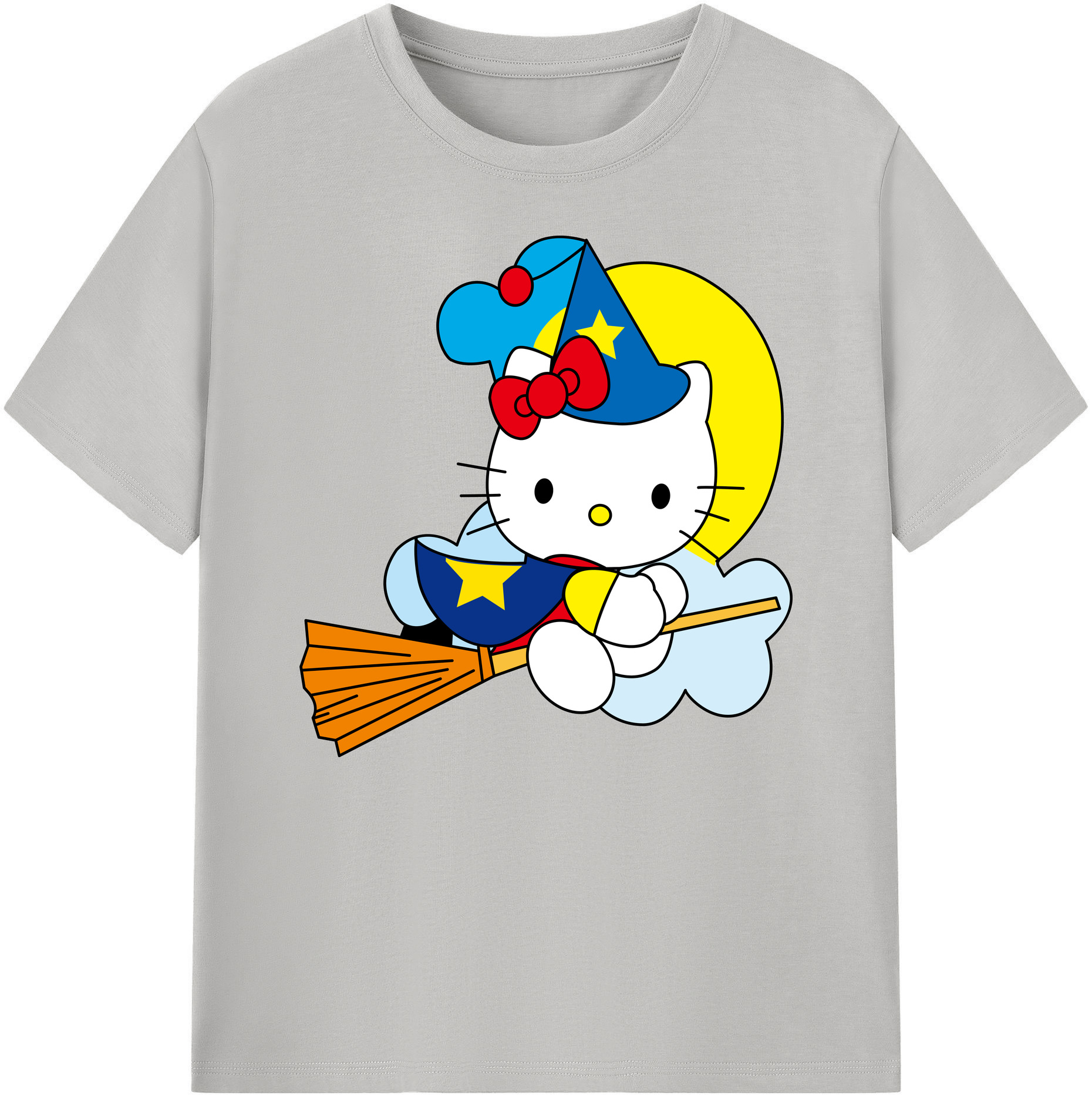 （画像用） Hello Kitty ハローキティ 綿100％ メンズ半袖Tシャツ｜肌触りやわらか＆通気性