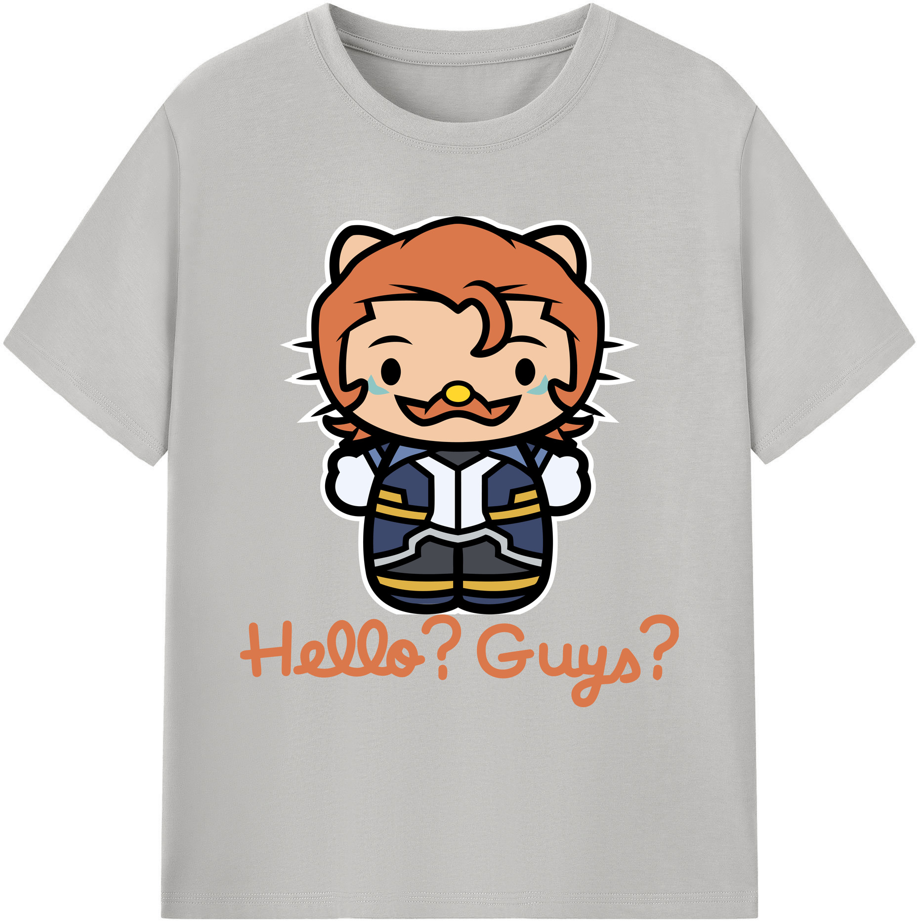 （画像用） Hello Kitty ハローキティ 綿100％ メンズ半袖Tシャツ｜肌触りやわらか＆通気性
