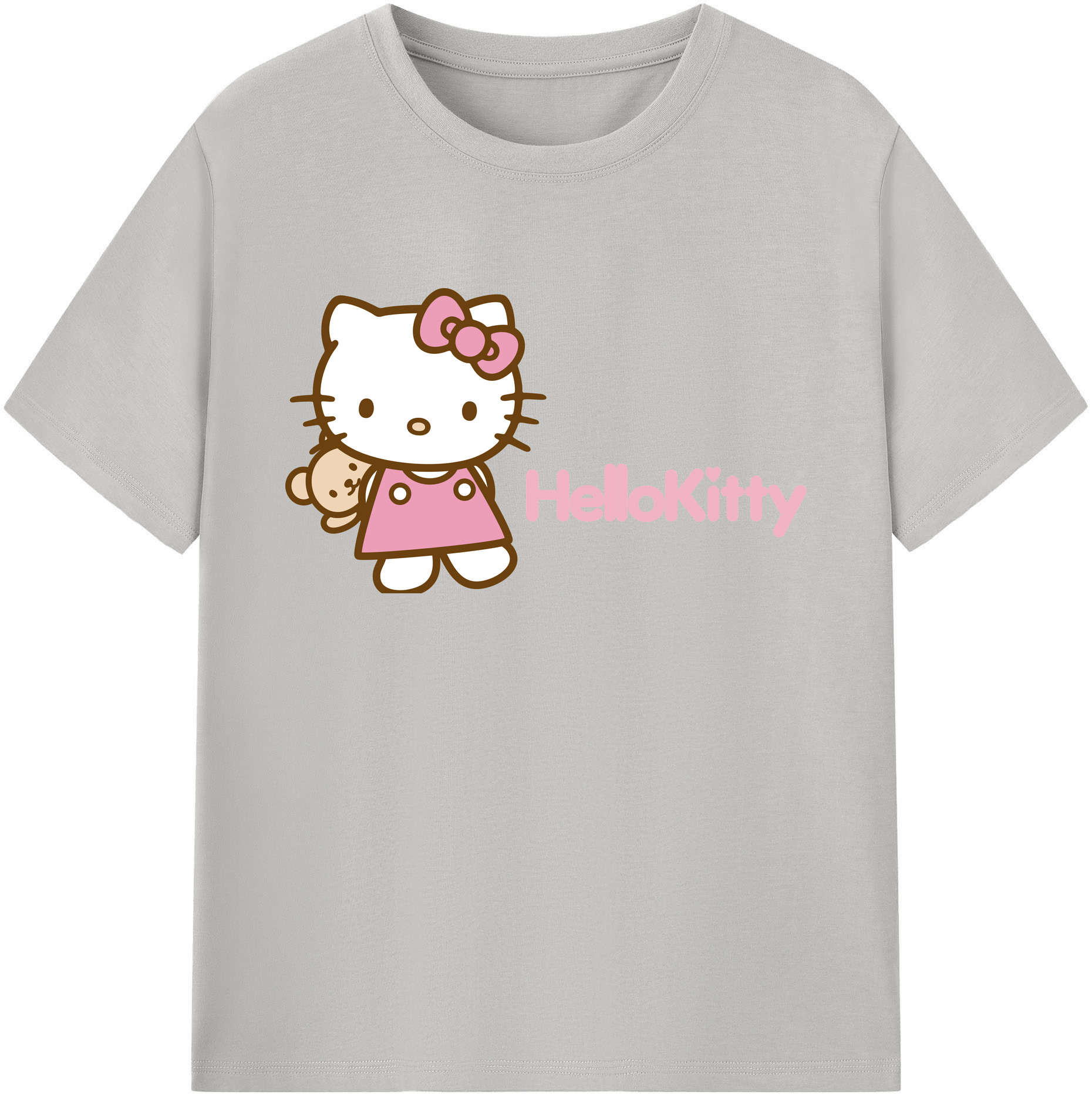 （画像用） Hello Kitty ハローキティ 綿100％ メンズ半袖Tシャツ｜肌触りやわらか＆通気性