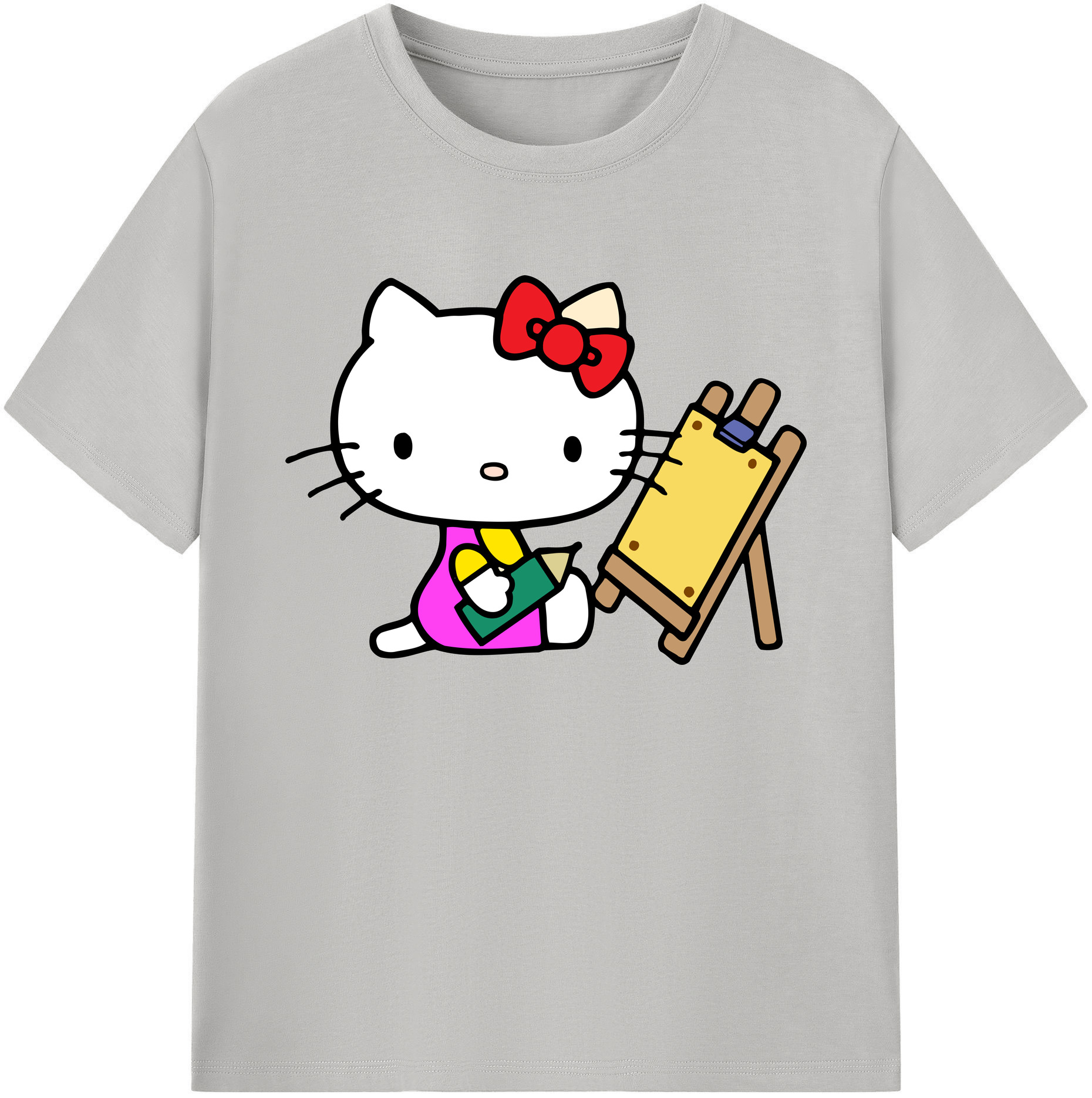 （画像用） Hello Kitty ハローキティ 綿100％ メンズ半袖Tシャツ｜肌触りやわらか＆通気性