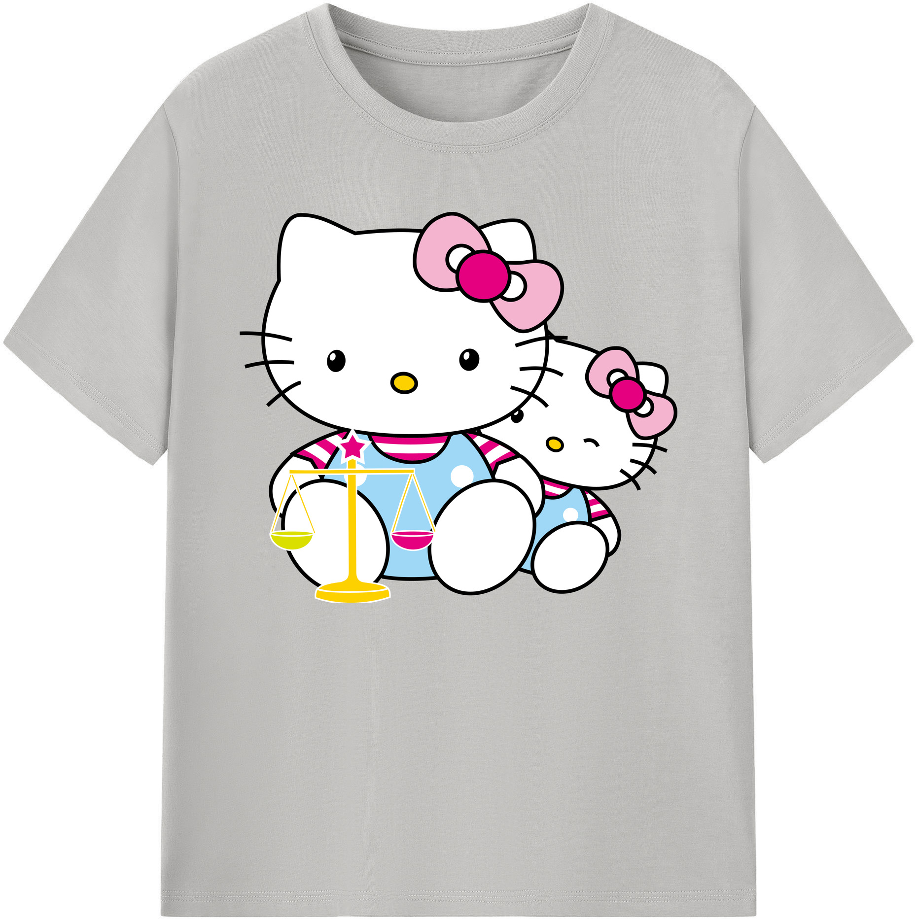 （画像用） Hello Kitty ハローキティ 綿100％ メンズ半袖Tシャツ｜肌触りやわらか＆通気性