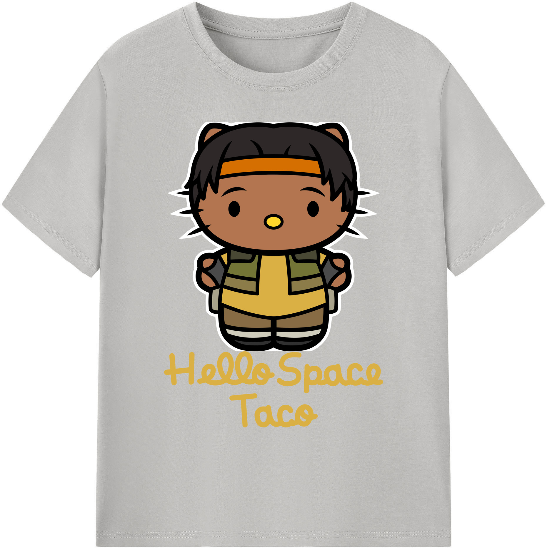 （画像用） Hello Kitty ハローキティ 綿100％ メンズ半袖Tシャツ｜肌触りやわらか＆通気性