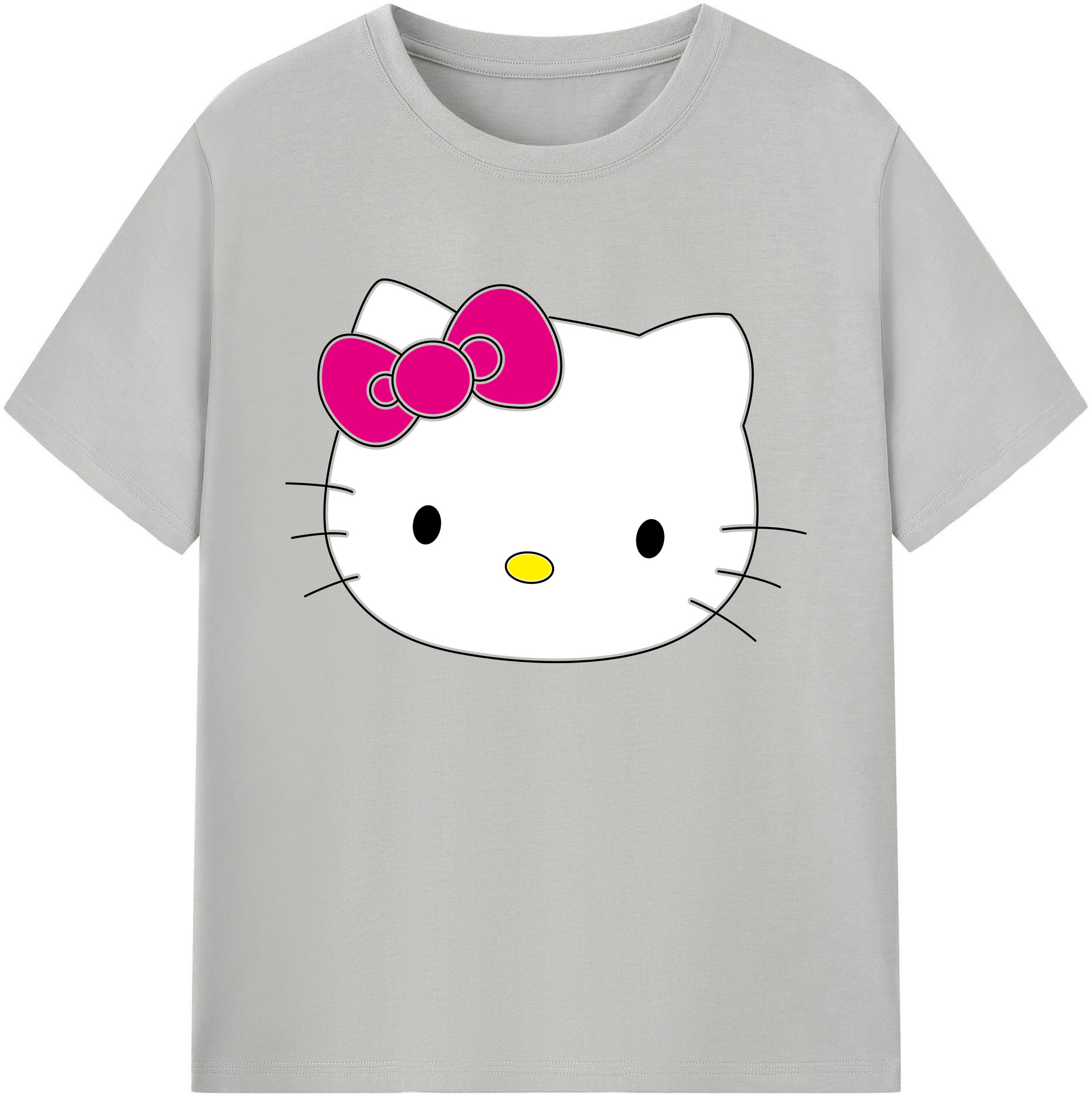 （画像用） Hello Kitty ハローキティ 綿100％ メンズ半袖Tシャツ｜肌触りやわらか＆通気性