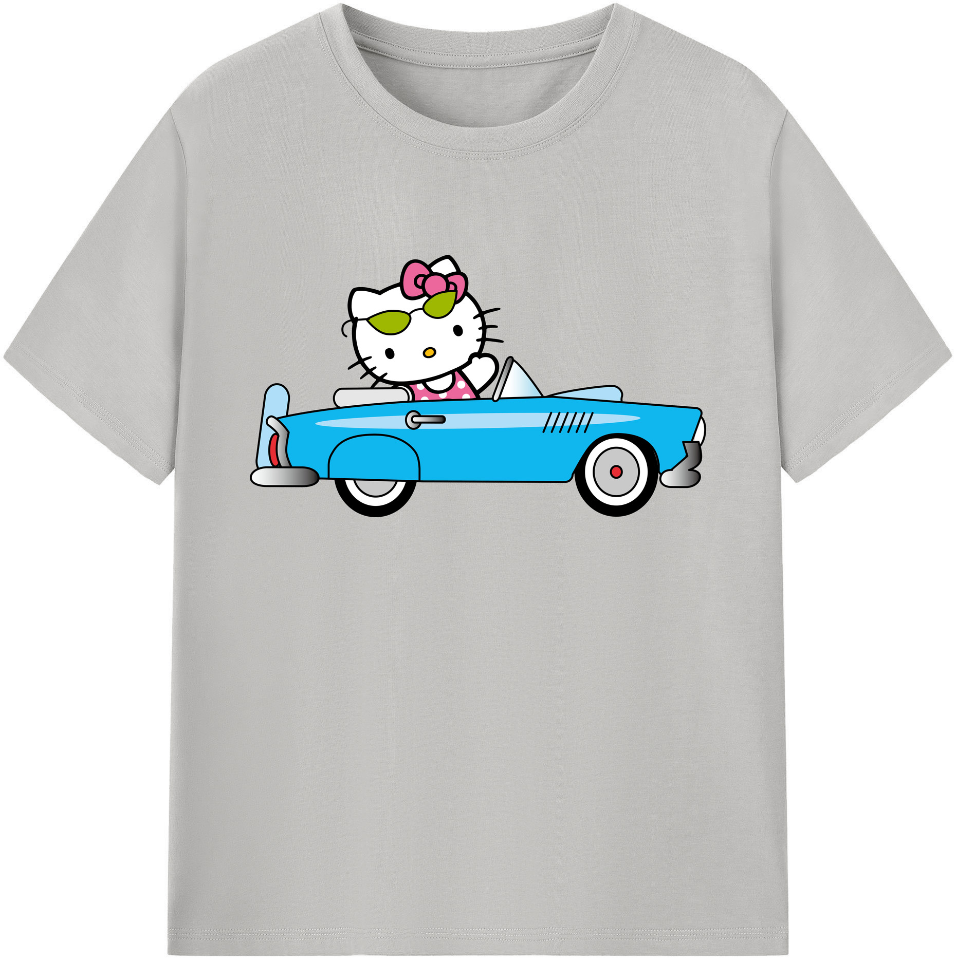 （画像用） Hello Kitty ハローキティ 綿100％ メンズ半袖Tシャツ｜肌触りやわらか＆通気性