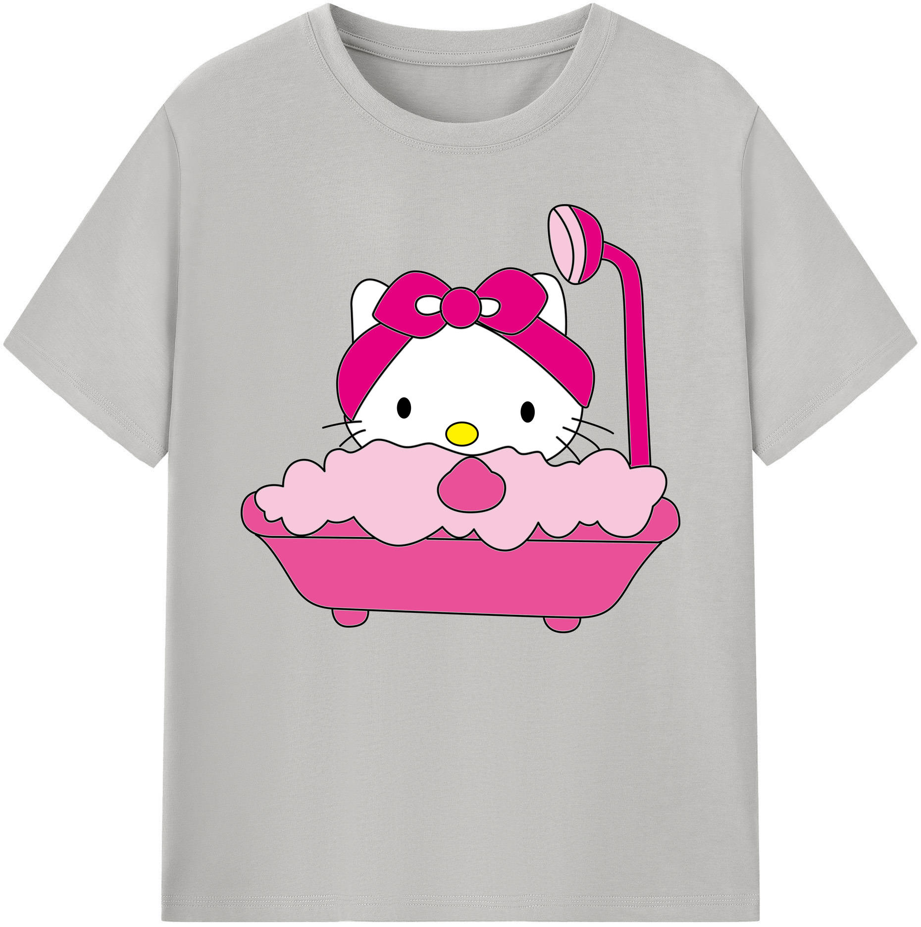 （画像用） Hello Kitty ハローキティ 綿100％ メンズ半袖Tシャツ｜肌触りやわらか＆通気性