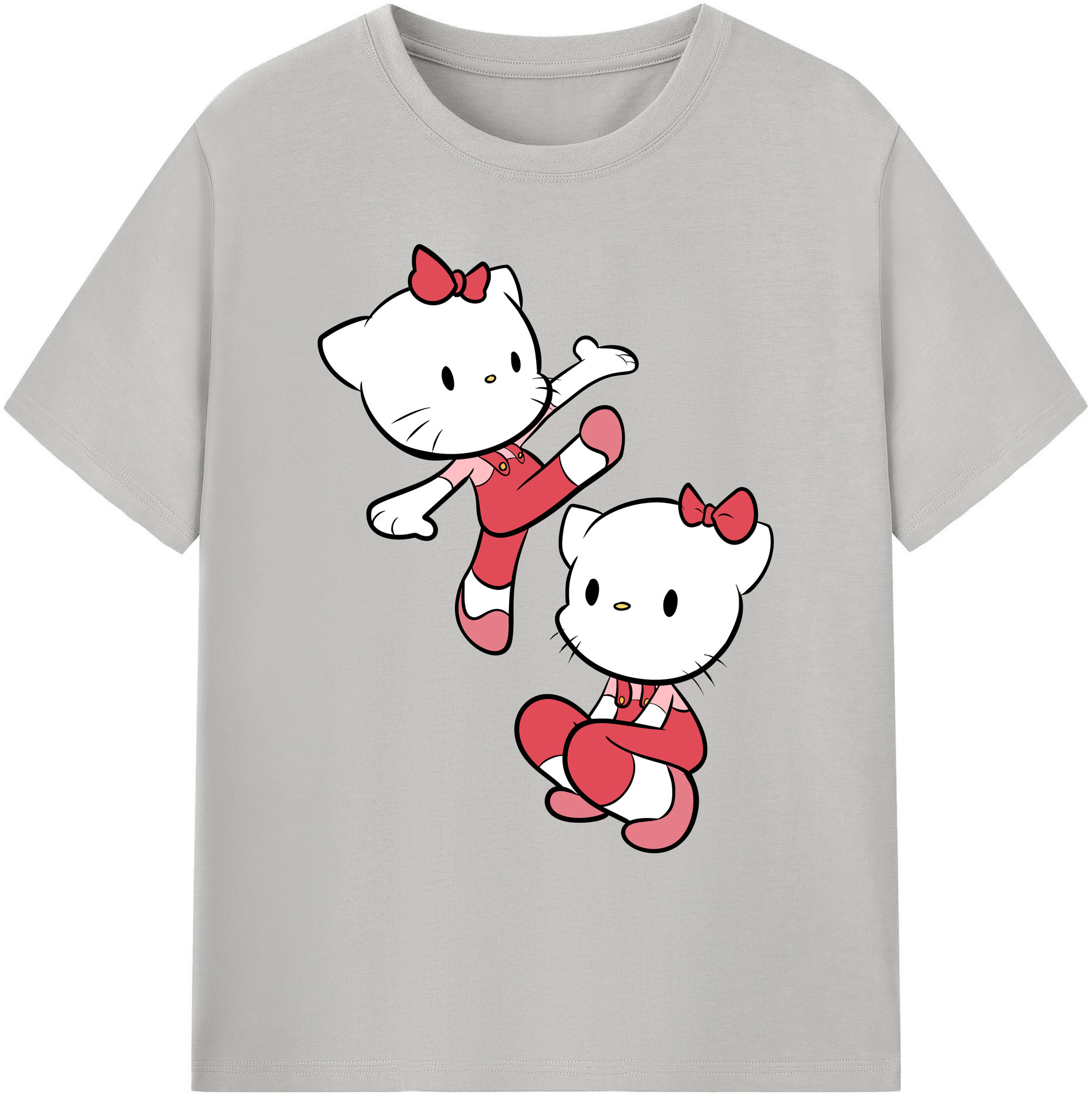 （画像用） Hello Kitty ハローキティ 綿100％ メンズ半袖Tシャツ｜肌触りやわらか＆通気性