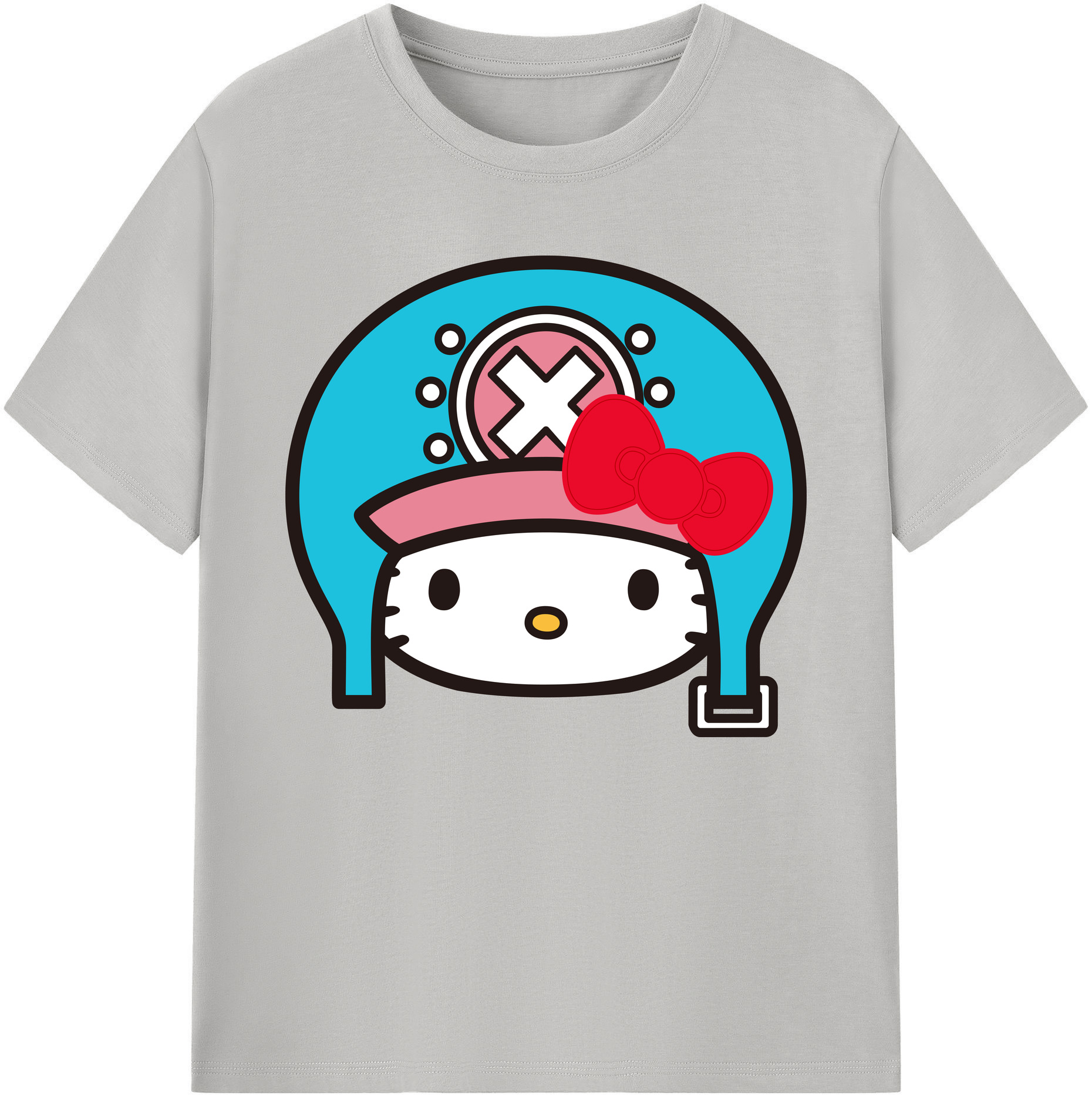 （画像用） Hello Kitty ハローキティ 綿100％ メンズ半袖Tシャツ｜肌触りやわらか＆通気性