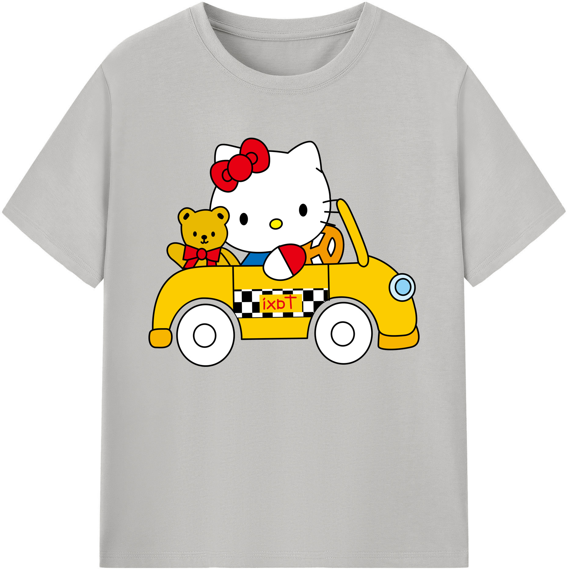 （画像用） Hello Kitty ハローキティ 綿100％ メンズ半袖Tシャツ｜肌触りやわらか＆通気性