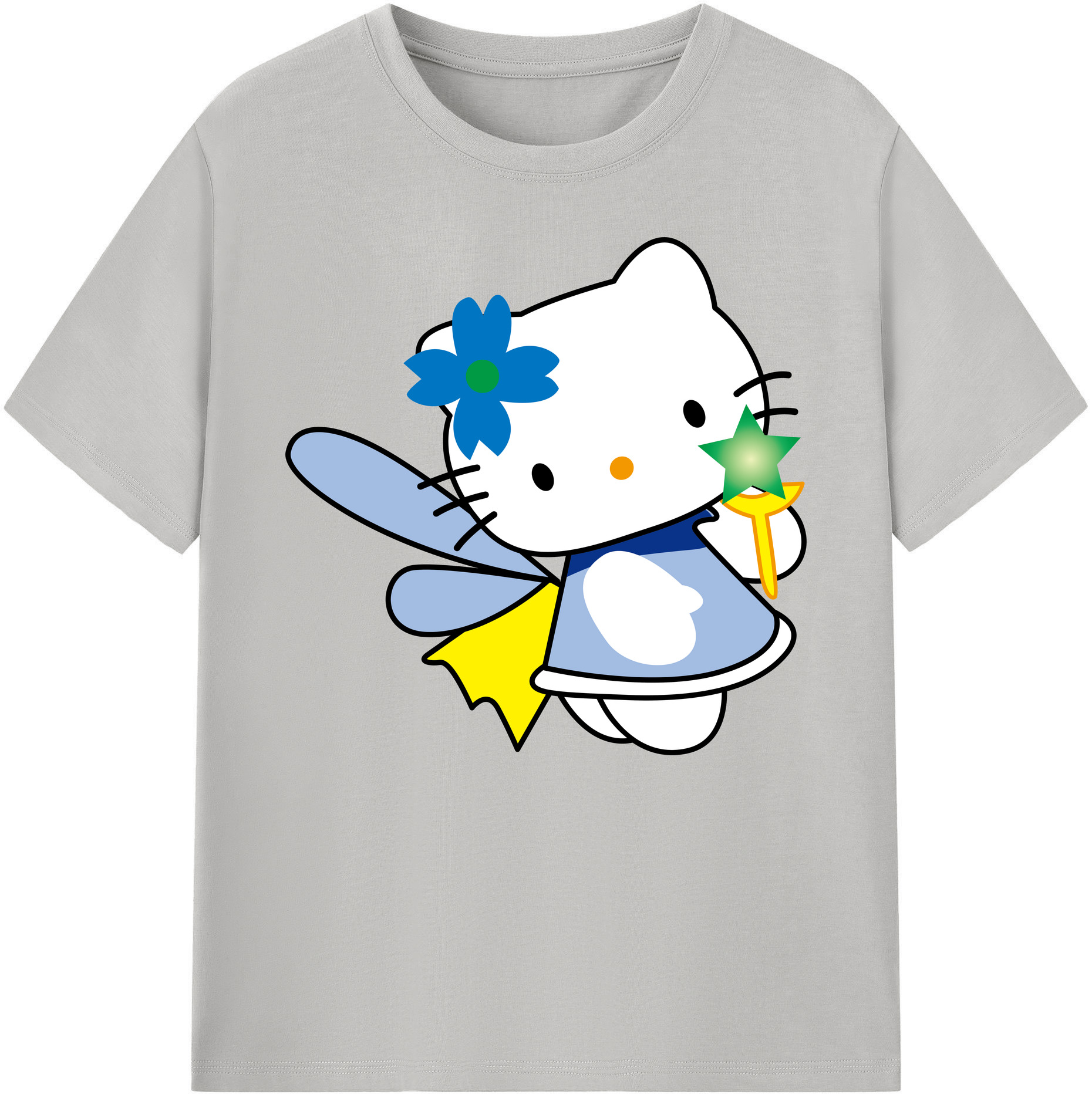 （画像用） Hello Kitty ハローキティ 綿100％ メンズ半袖Tシャツ｜肌触りやわらか＆通気性