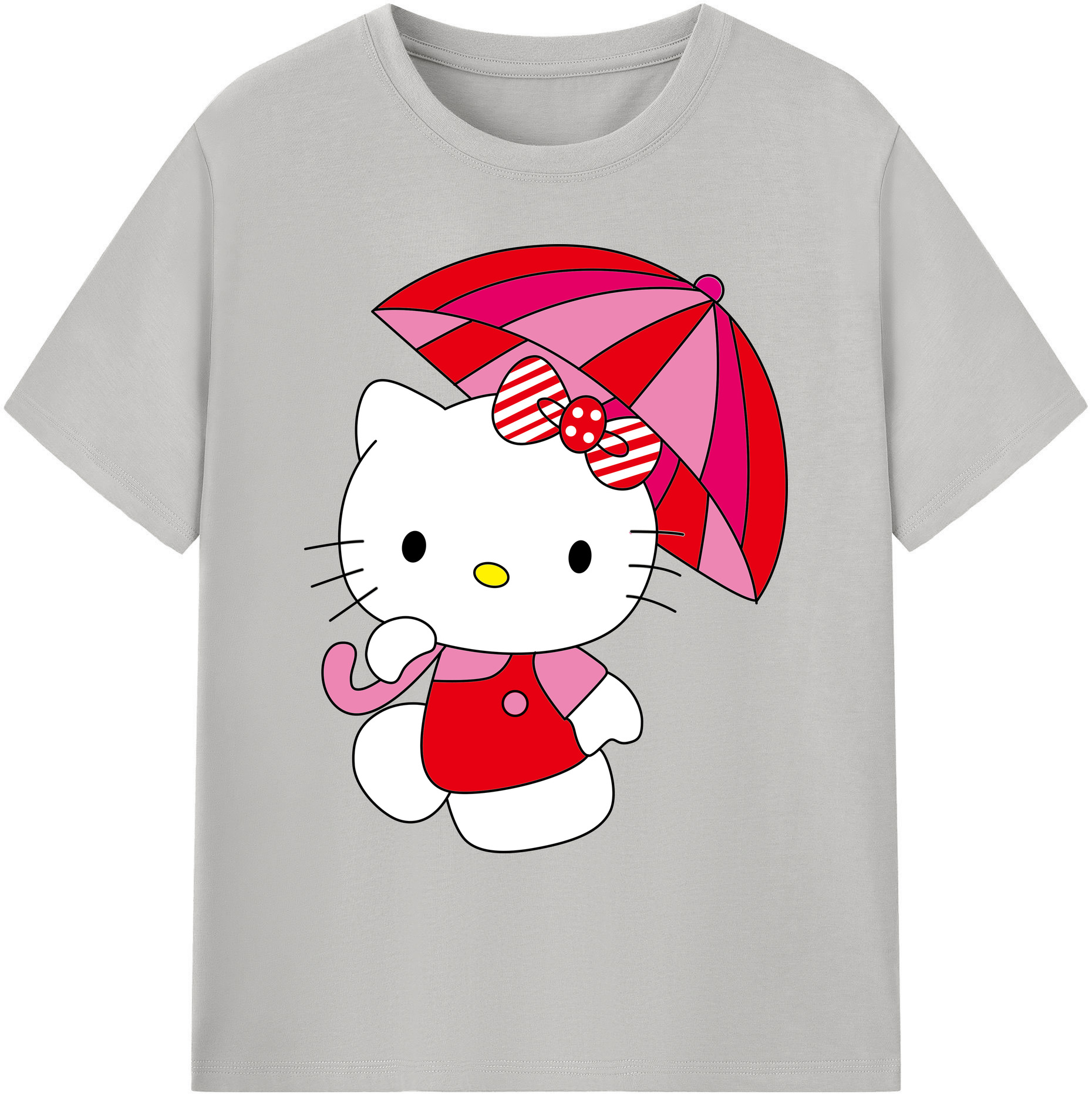（画像用） Hello Kitty ハローキティ 綿100％ メンズ半袖Tシャツ｜肌触りやわらか＆通気性