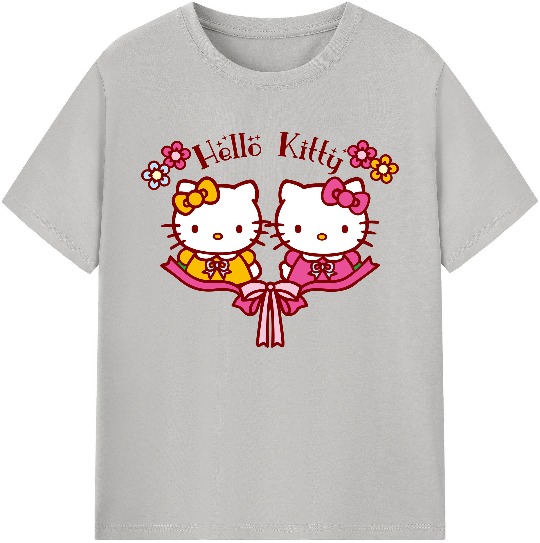 （画像用） Hello Kitty ハローキティ 綿100％ メンズ半袖Tシャツ｜肌触りやわらか＆通気性
