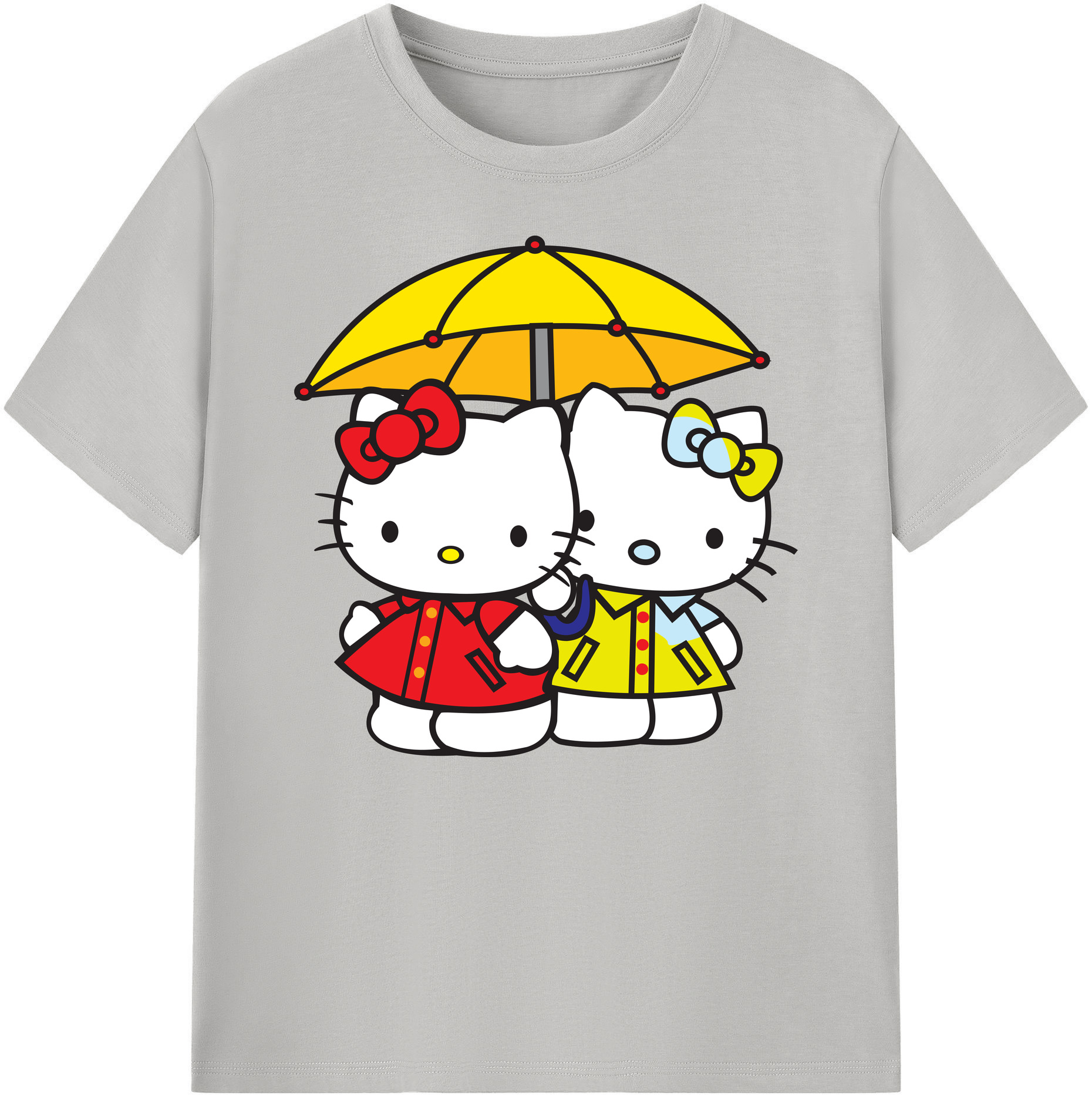（画像用） Hello Kitty ハローキティ 綿100％ メンズ半袖Tシャツ｜肌触りやわらか＆通気性