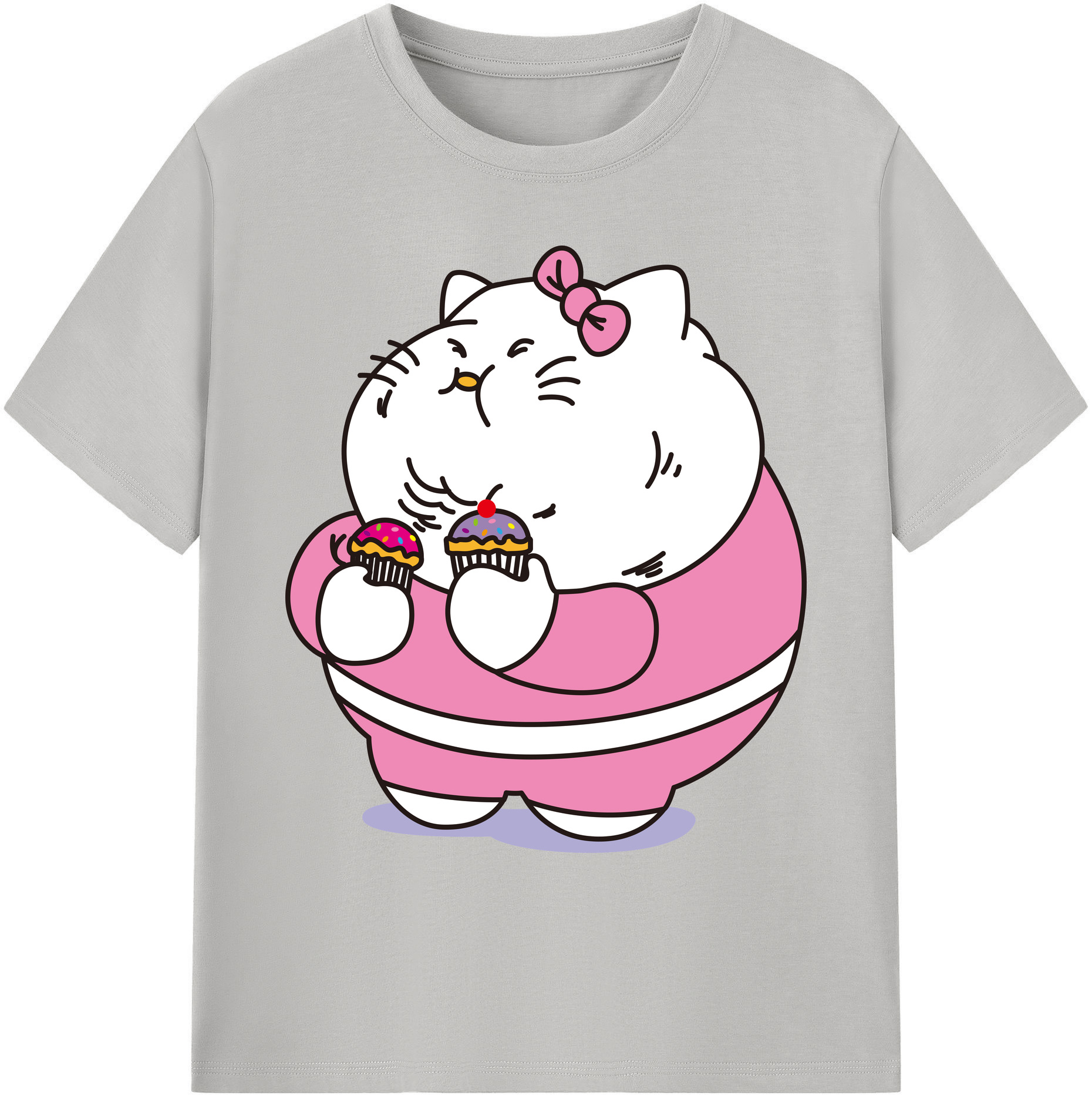 （画像用） Hello Kitty ハローキティ 綿100％ メンズ半袖Tシャツ｜肌触りやわらか＆通気性