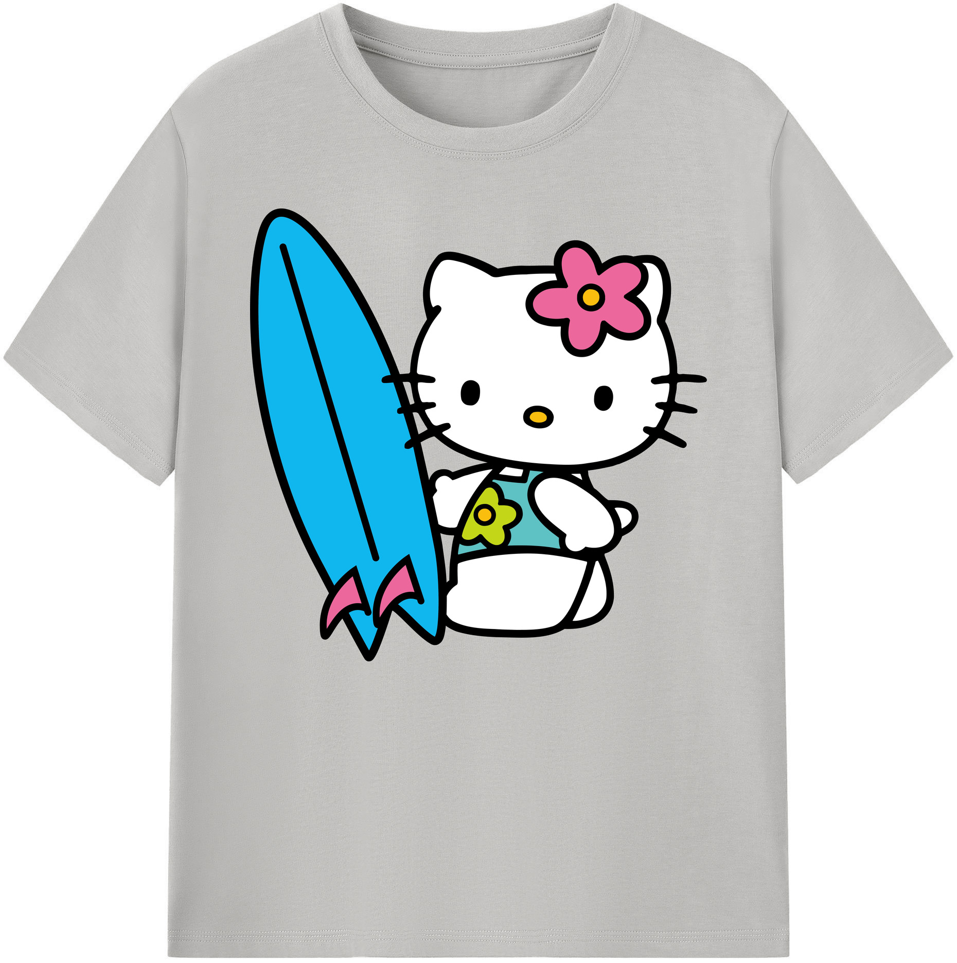 （画像用） Hello Kitty ハローキティ 綿100％ メンズ半袖Tシャツ｜肌触りやわらか＆通気性