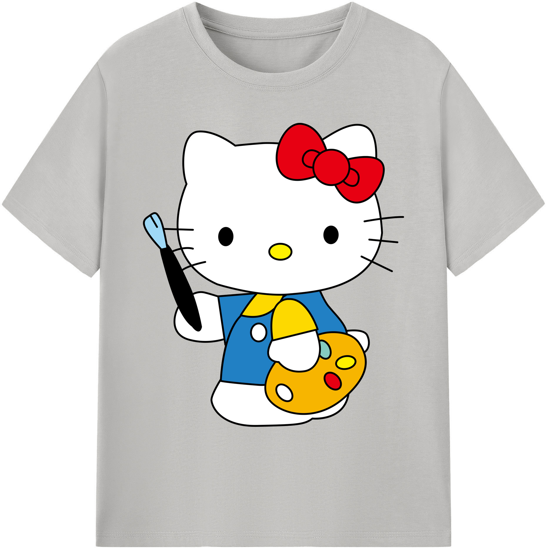 （画像用） Hello Kitty ハローキティ 綿100％ メンズ半袖Tシャツ｜肌触りやわらか＆通気性