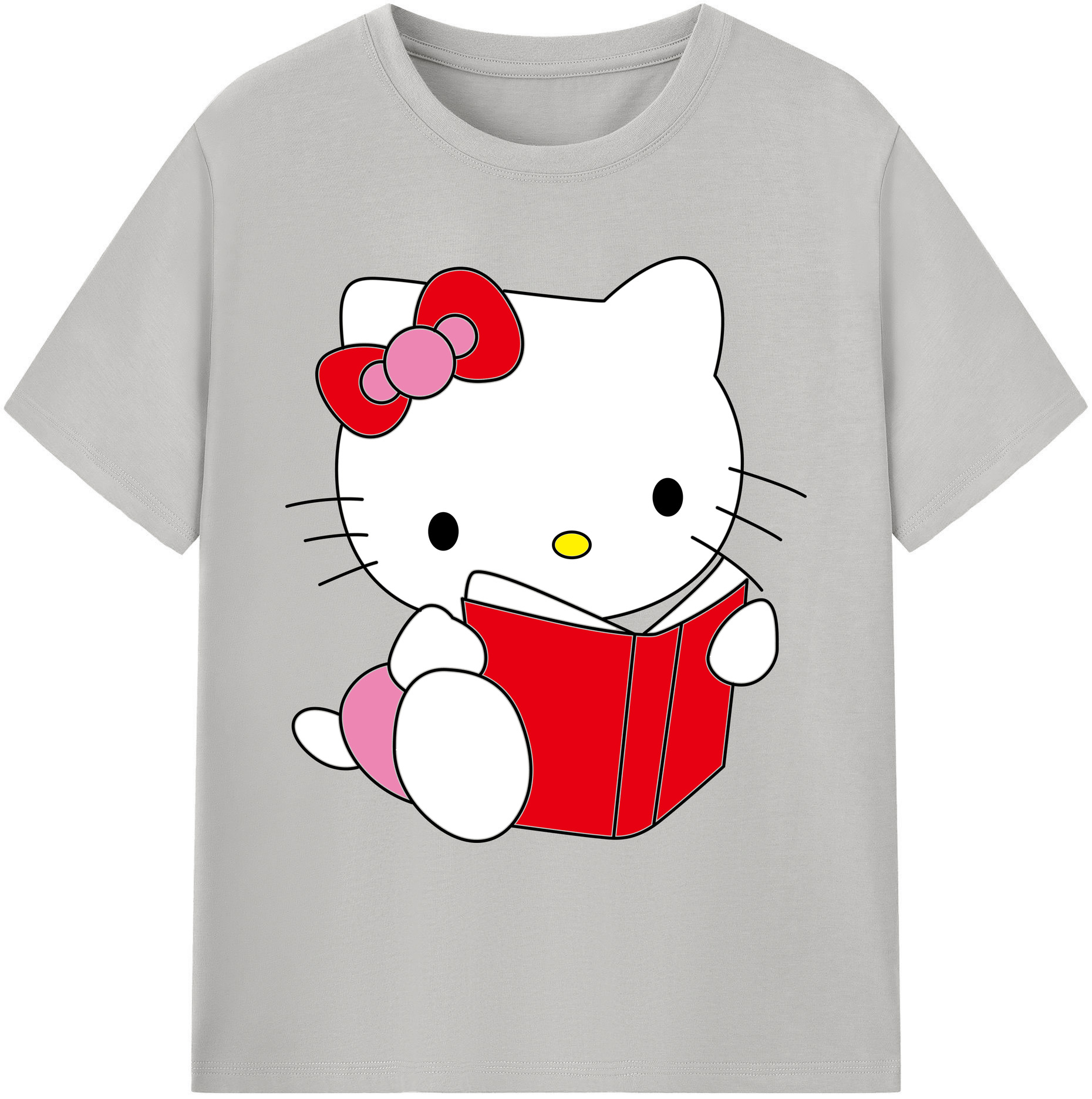 （画像用） Hello Kitty ハローキティ 綿100％ メンズ半袖Tシャツ｜肌触りやわらか＆通気性