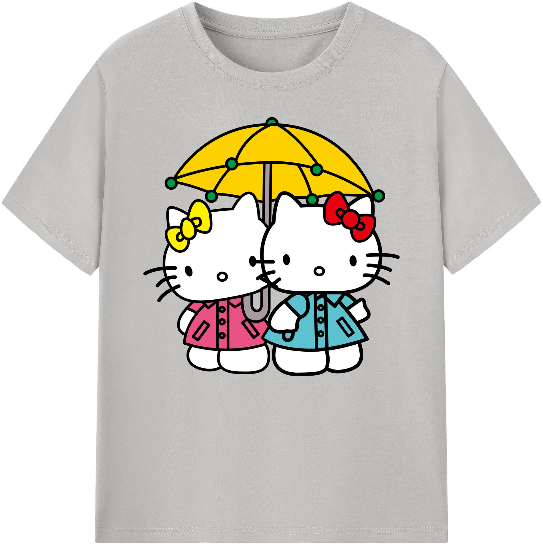 （画像用） Hello Kitty ハローキティ 綿100％ メンズ半袖Tシャツ｜肌触りやわらか＆通気性