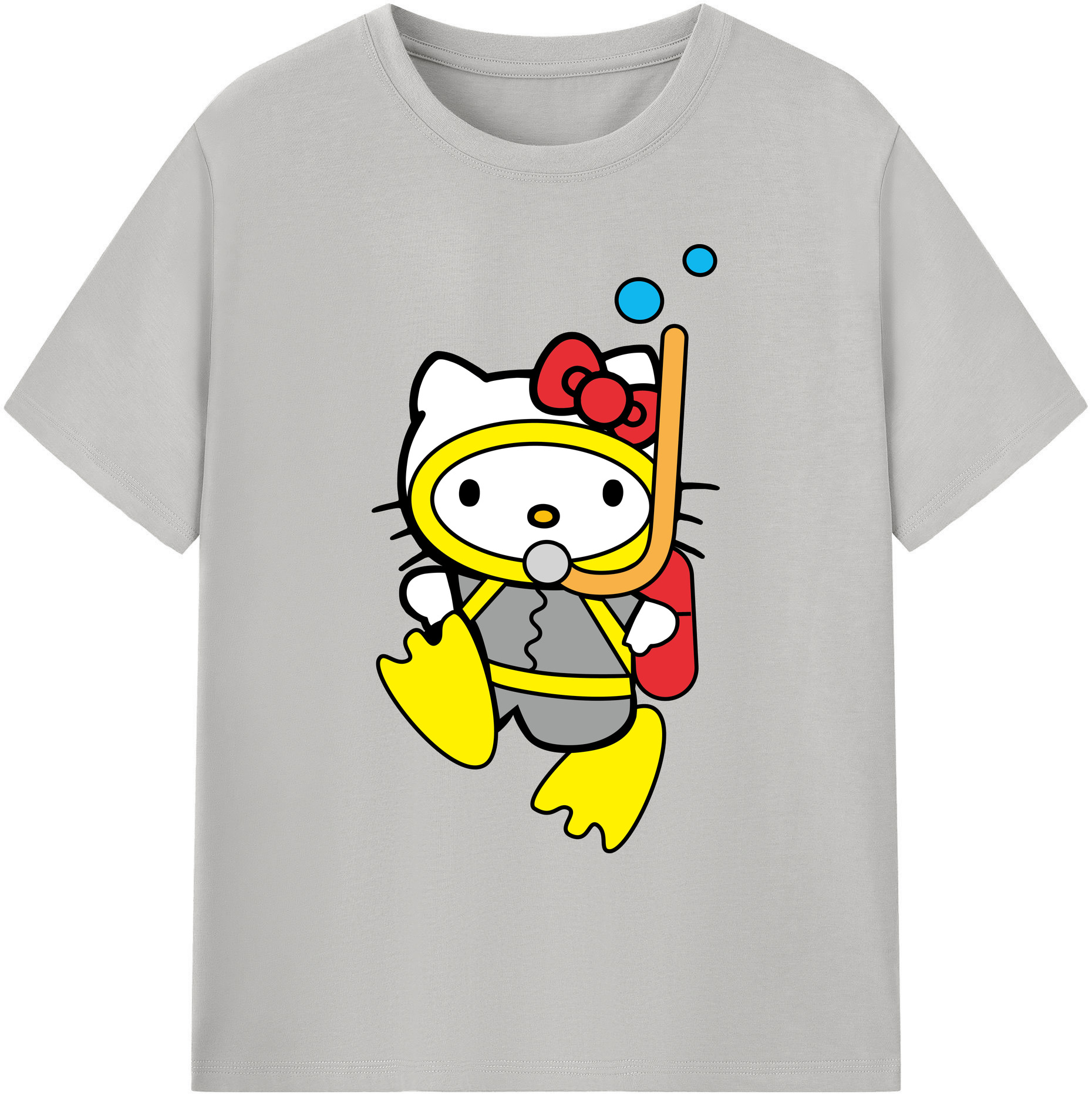 （画像用） Hello Kitty ハローキティ 綿100％ メンズ半袖Tシャツ｜肌触りやわらか＆通気性